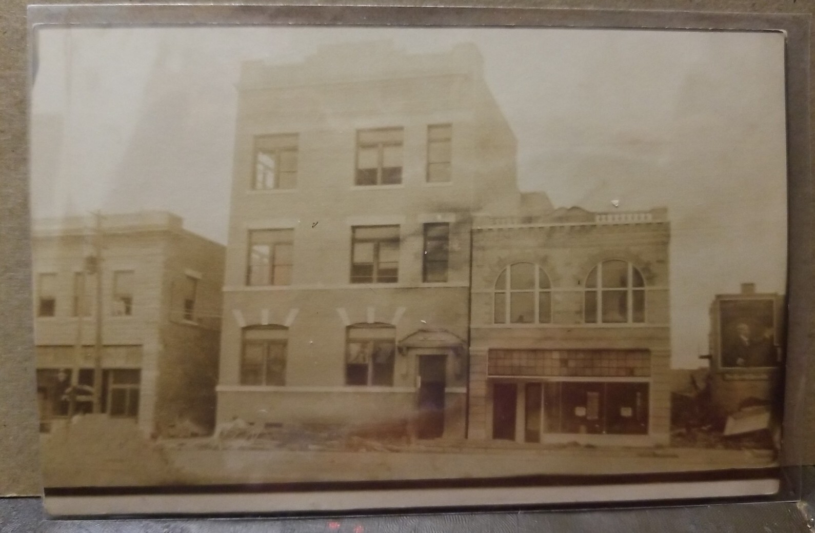  Muskogee OK Oklahoma City Construction Co BUILDING CLOSEUP RPPC POSTCARD UNUSED