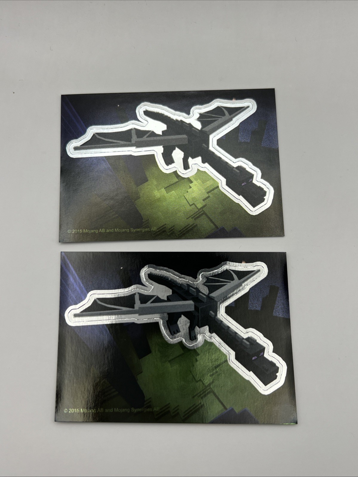 2015 MINECRAFT COLLECTIBLE FOIL ENDER DRAGON PUZZLE CARD RARE (1)