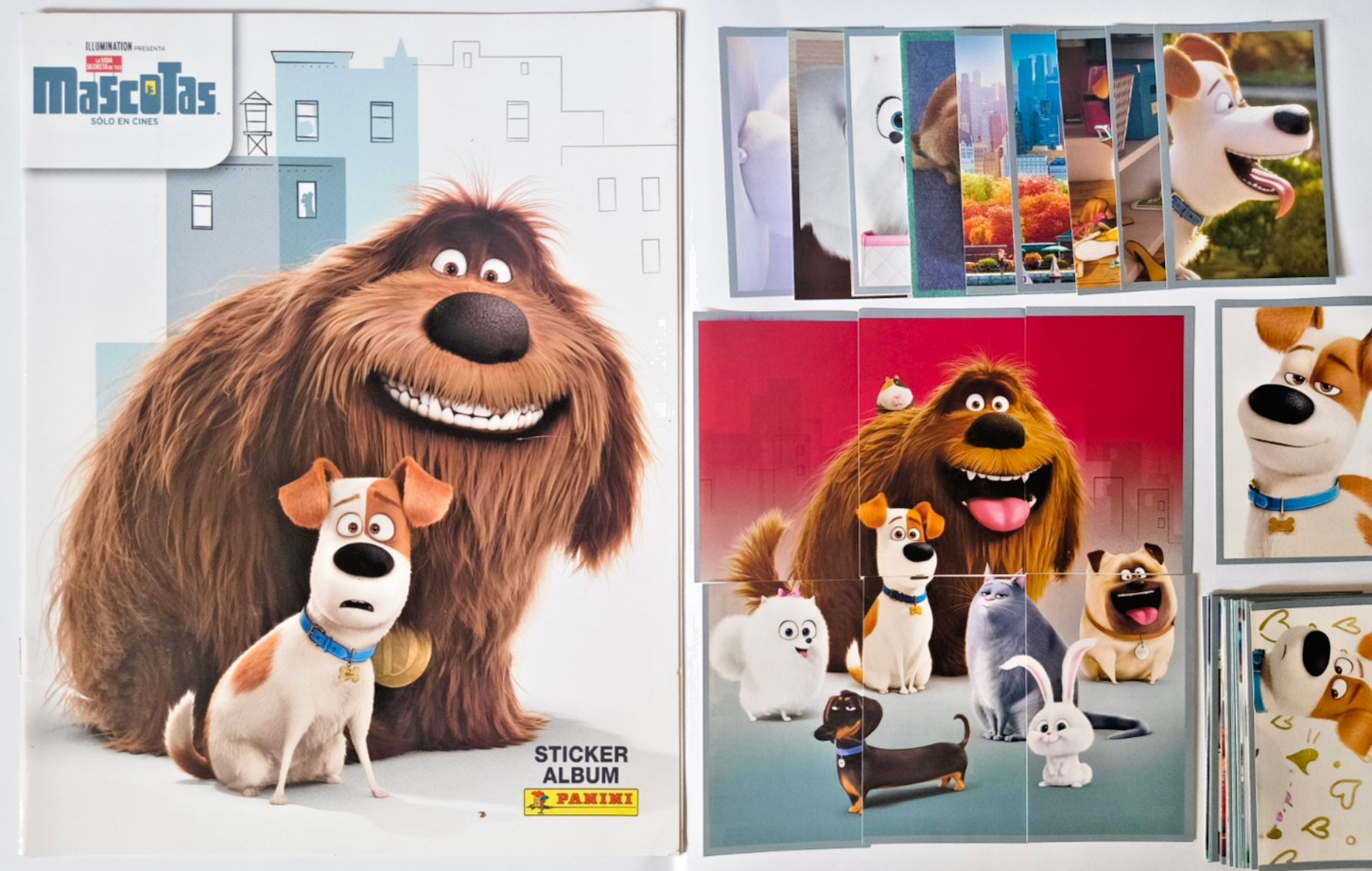 THE SECRET LIFE OF PETS PANINI 2016 ALBUM + FULL SET 180/180 STICKERS UNIVERSAL 