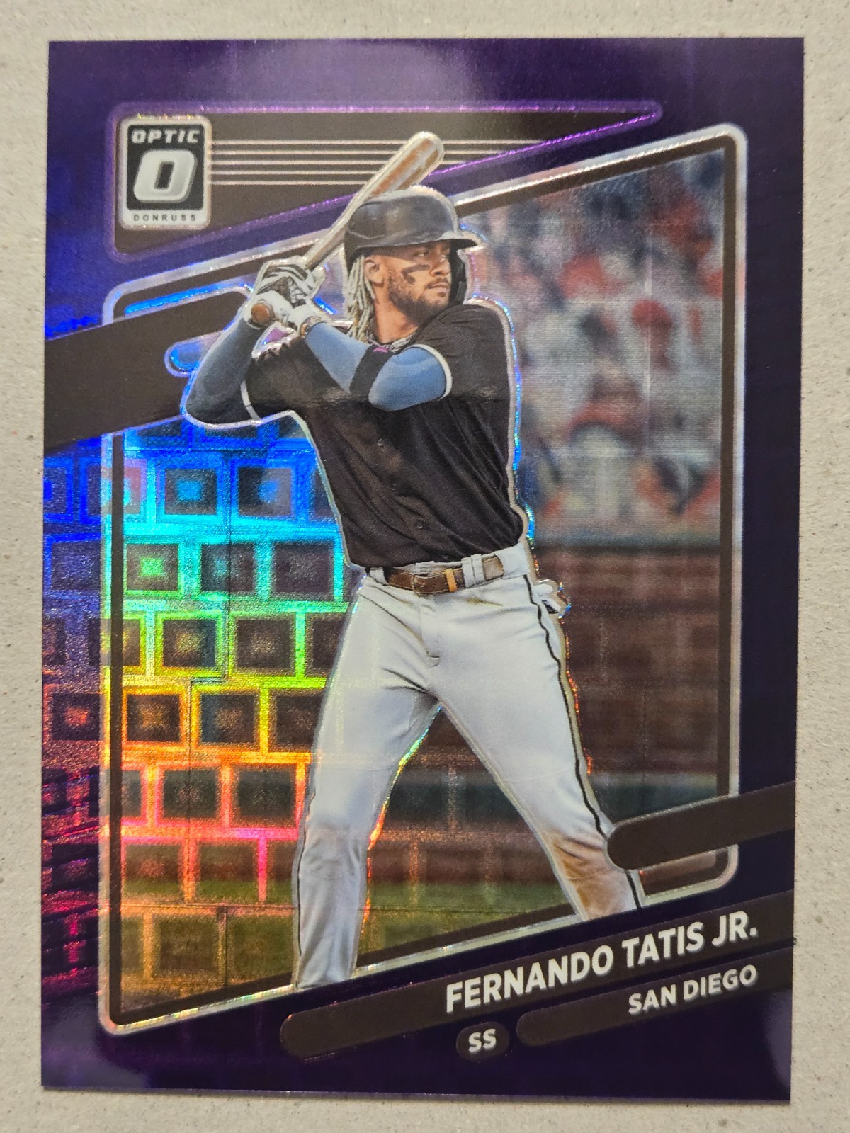 2021 PANINI OPTIC FERNANDO TATIS JR PURPLE PANDORA PRIZM REFRACTOR #84/99