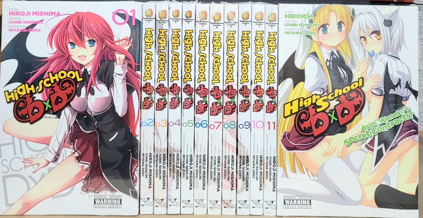 High School DxD Manga Vol. 1-11 + Asia & Koneko\'s Secret English Sealed New 