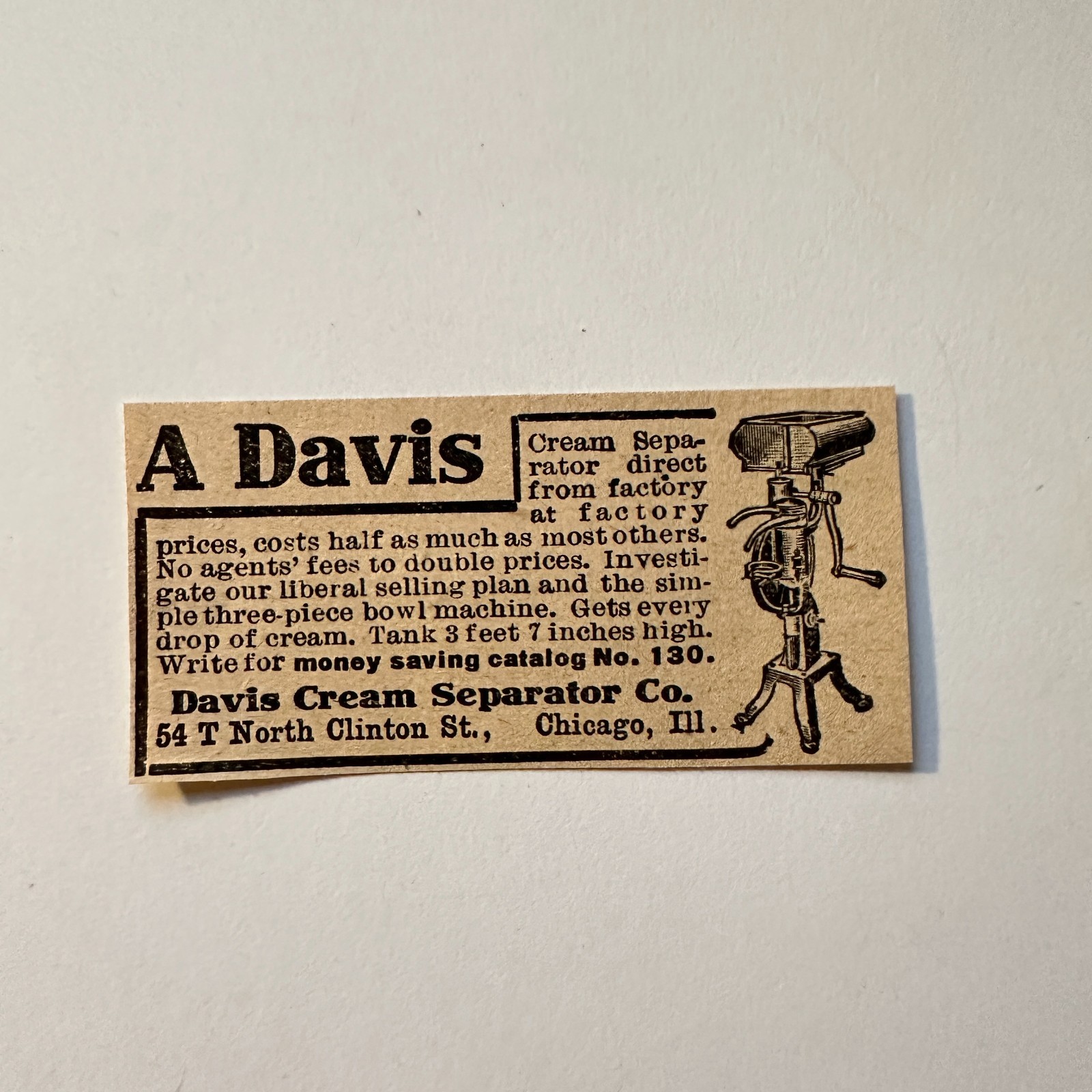 Davis Cream Separator Co. Chicago IL 1906 Minneapolis Ad 5AL1-S26