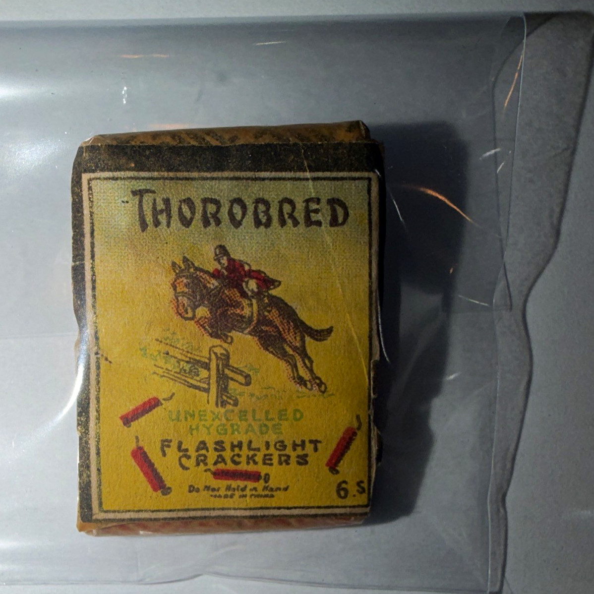 Thorobred Vintage Flashlight Crackers Matchbook Cover Advertising