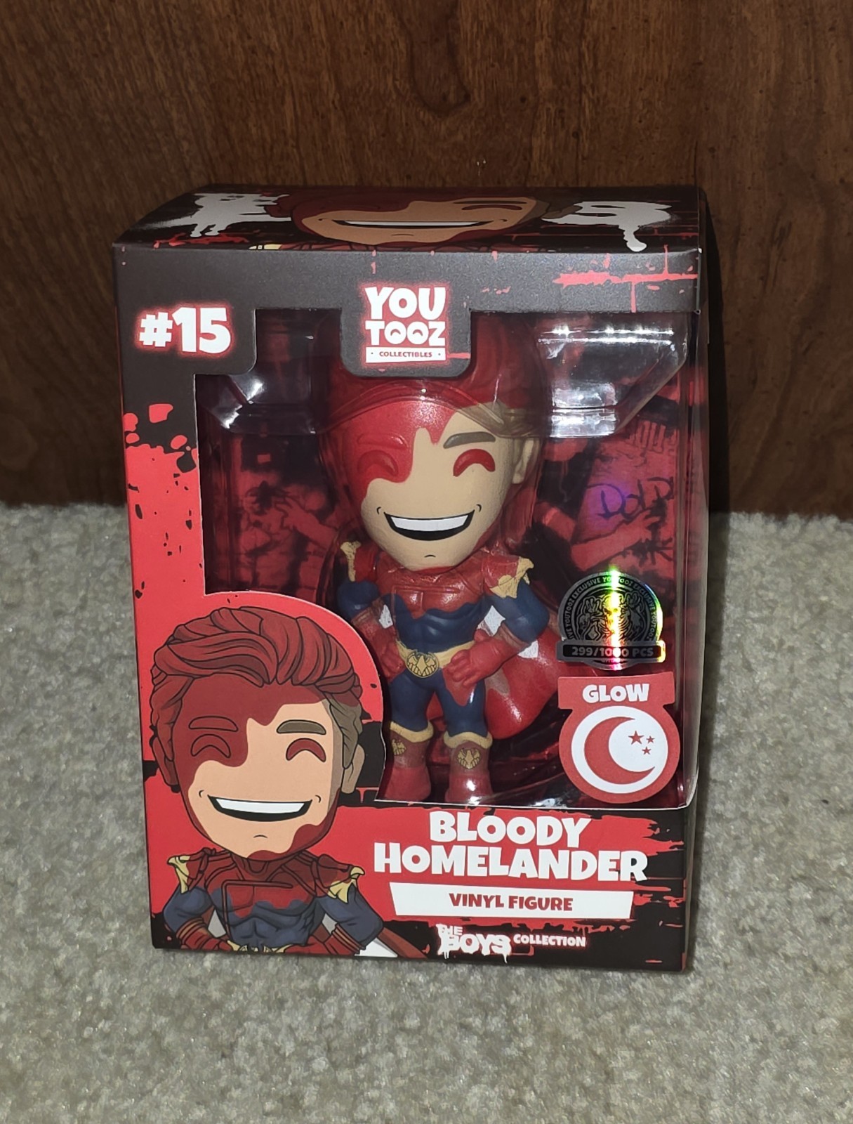 The Boys Homelander Glow In The Dark Bloody Youtooz Scaradise LE1000 w/Protector