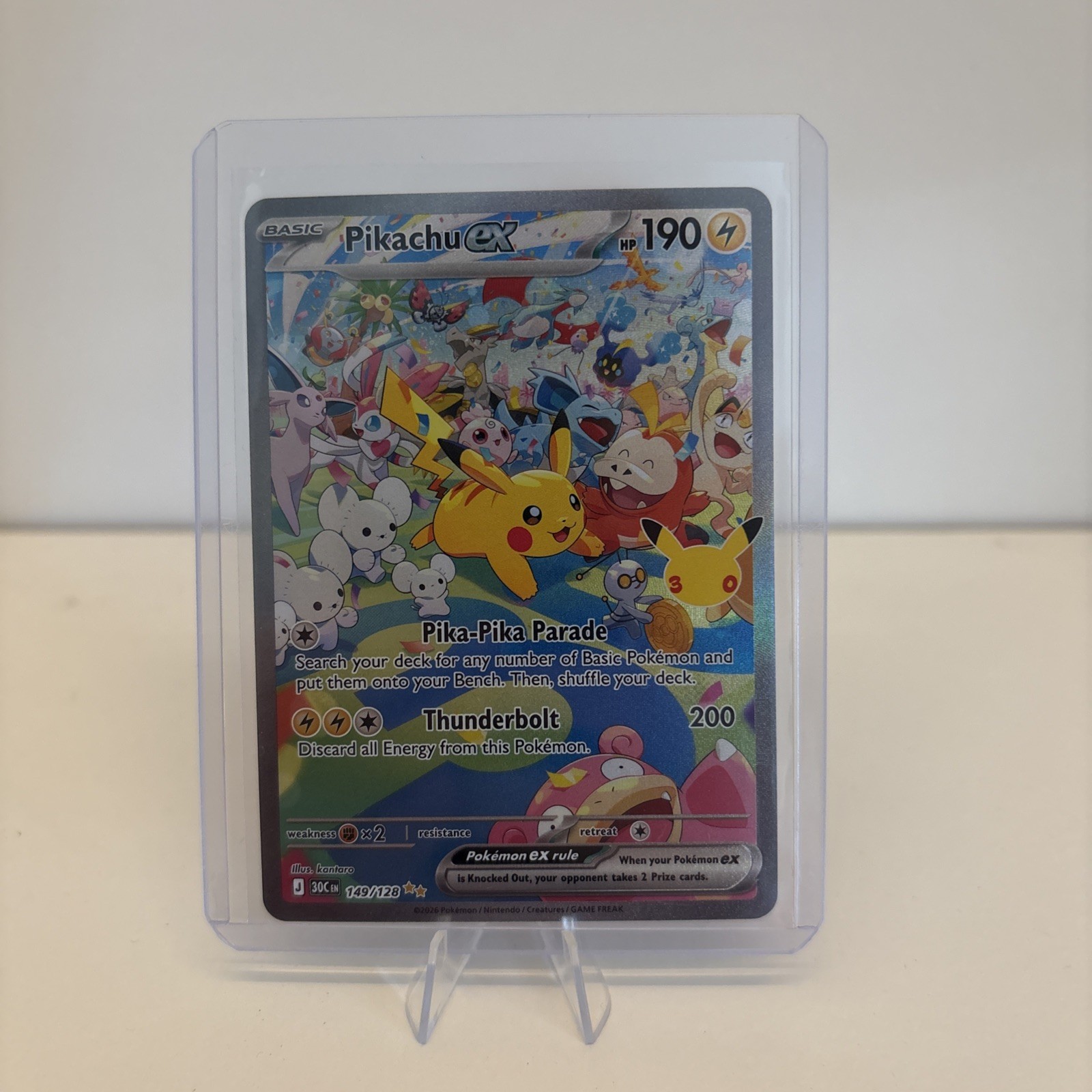 Pokémon TCG Pikachu ex 149/128 - 30th Anniversary Special Illustration Rare