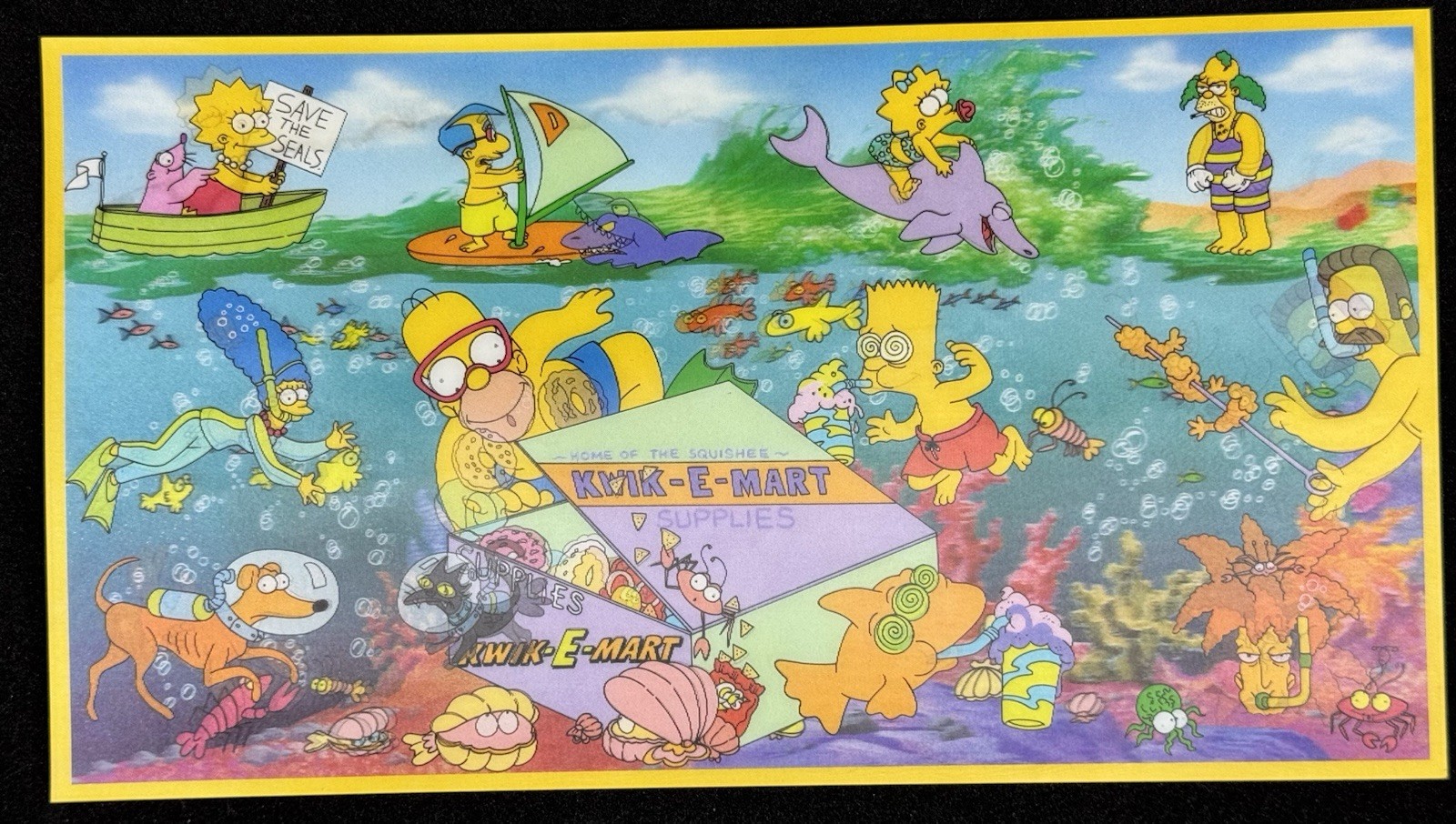 Extremely Rare Salesman’s Sample 1990s The Simpsons UNCUT Puzzle Promo Sheet 