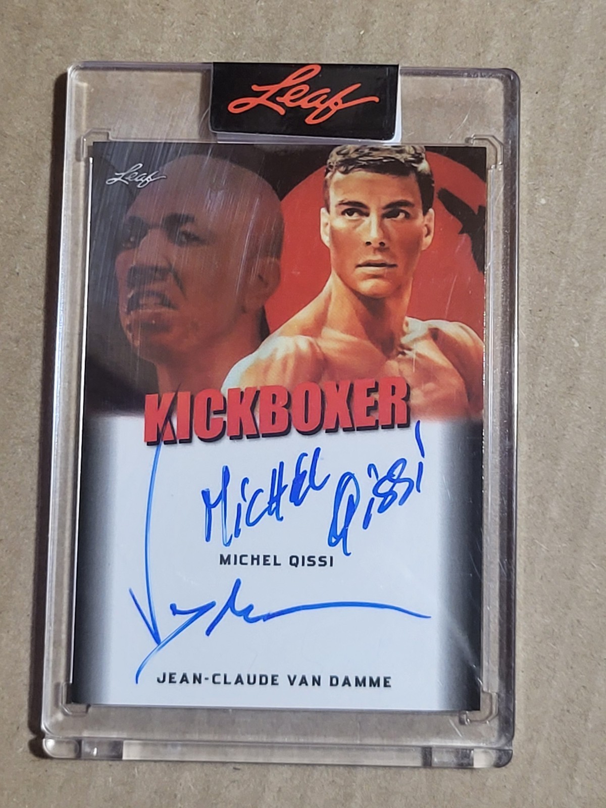 2024 Leaf Jean Claude Van Damme Michel Qissi Kickboxer Auto Autograph HardSigned