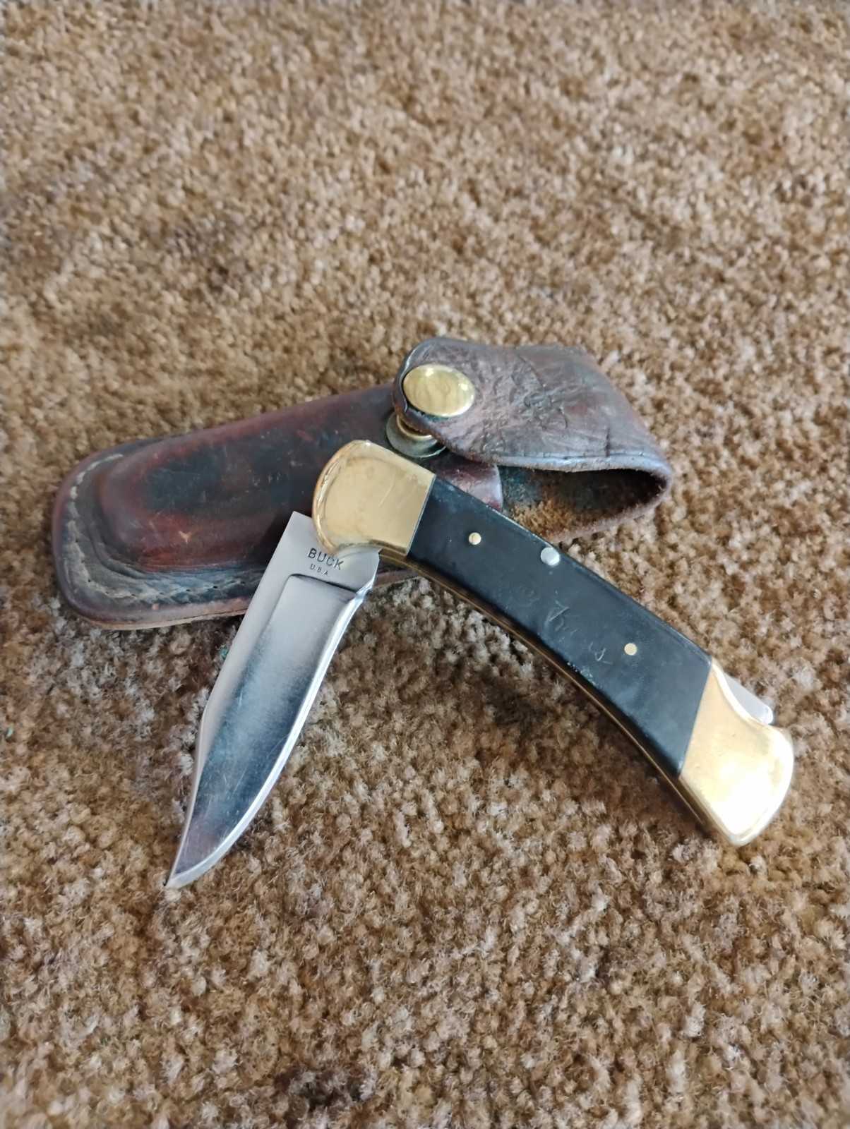 💥 RARE 1972 Buck 112 Micarta Inverted 2 Line Tang Stamp First Generation