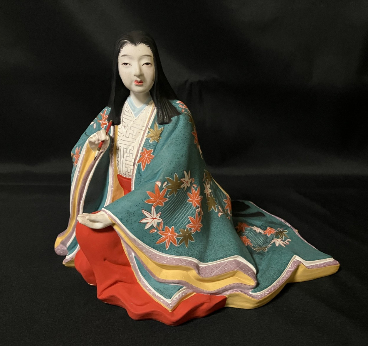Vintage Japanese Hakata Doll Hidden Shunga Kimono Geisha Clay Pottery Ningyo