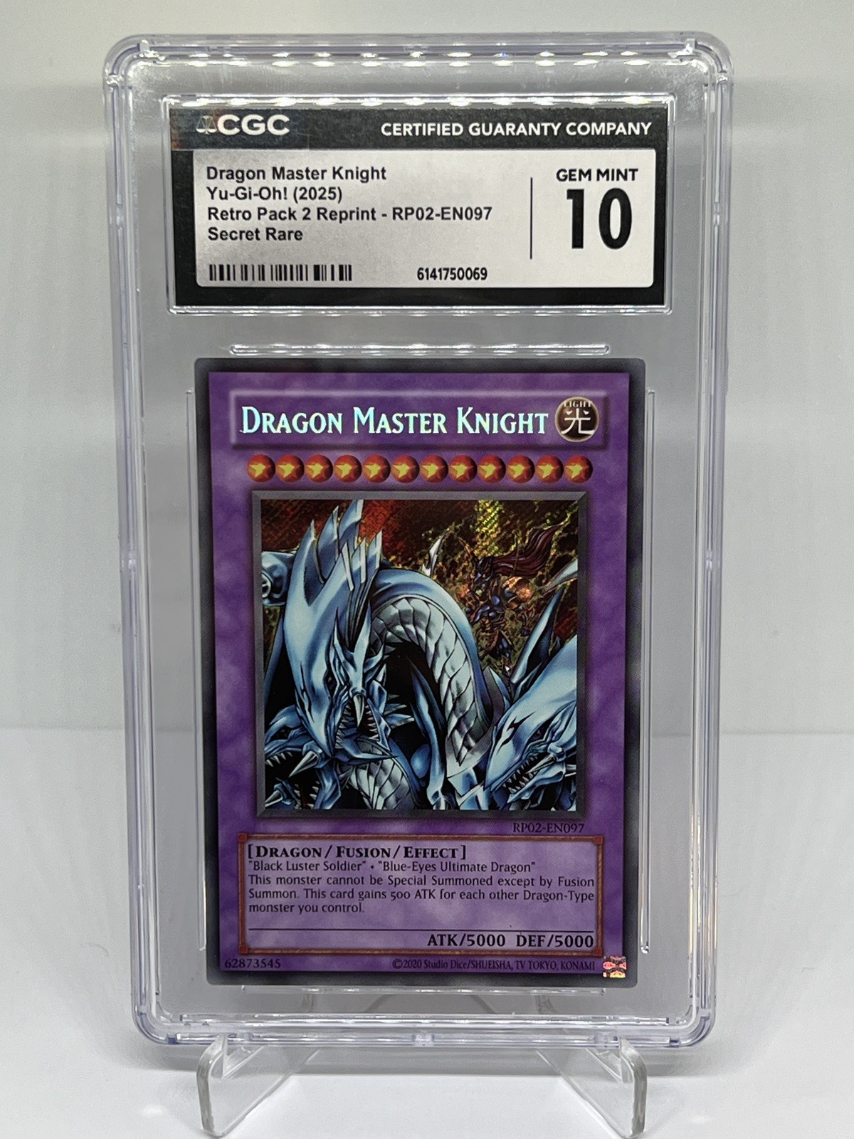 2025 Yu-Gi-Oh DRAGON MASTER KNIGHT RP02-EN097 ENG RETRO PACK 2 CGC 10 GEM MINT