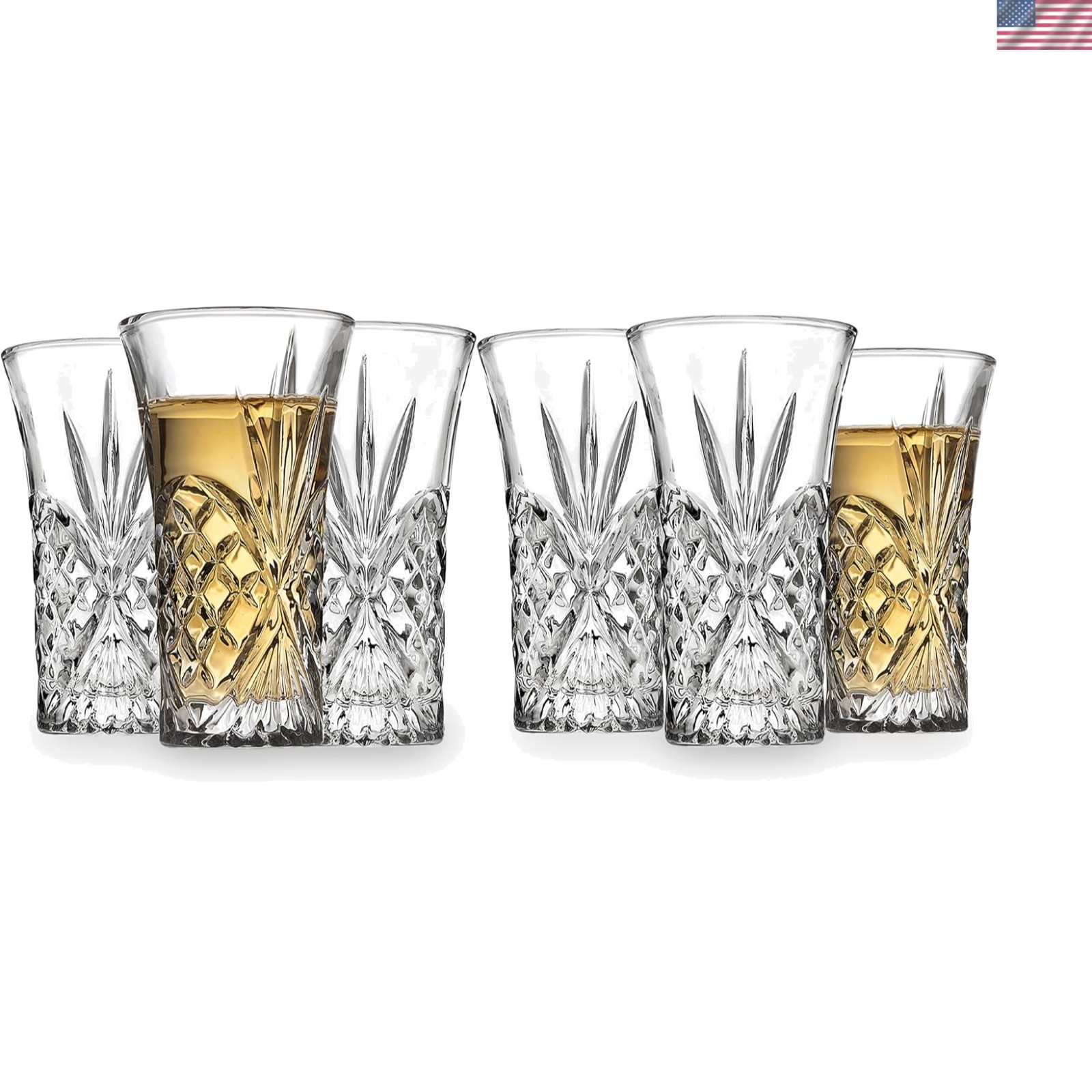 Dishwasher Safe 6-Piece Shot Glass Set - Elegant Dublin Crystal for Any Occasion