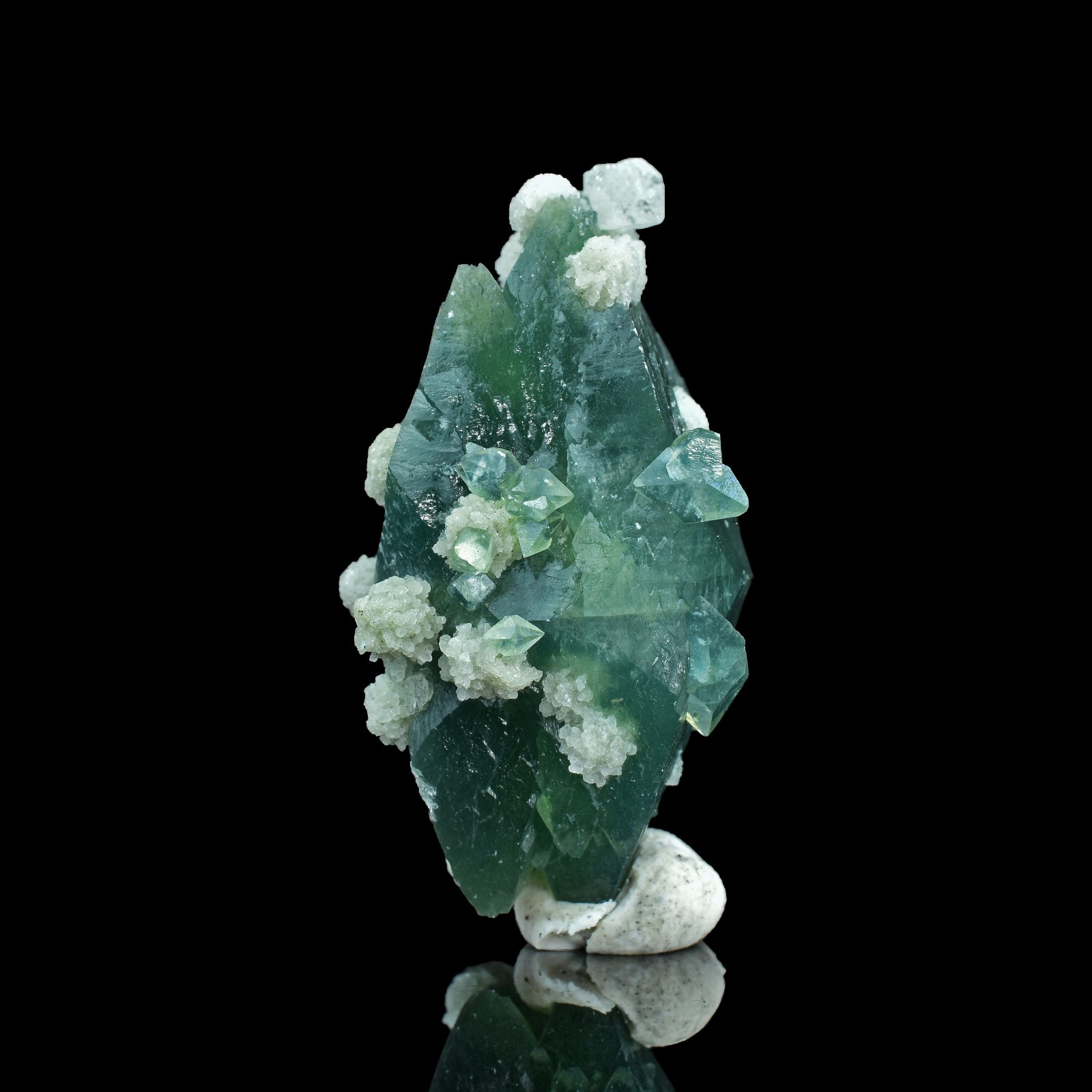 Quartz Flowers Celadonite Green Apophyllite Double Terminated Soulmate Crystal