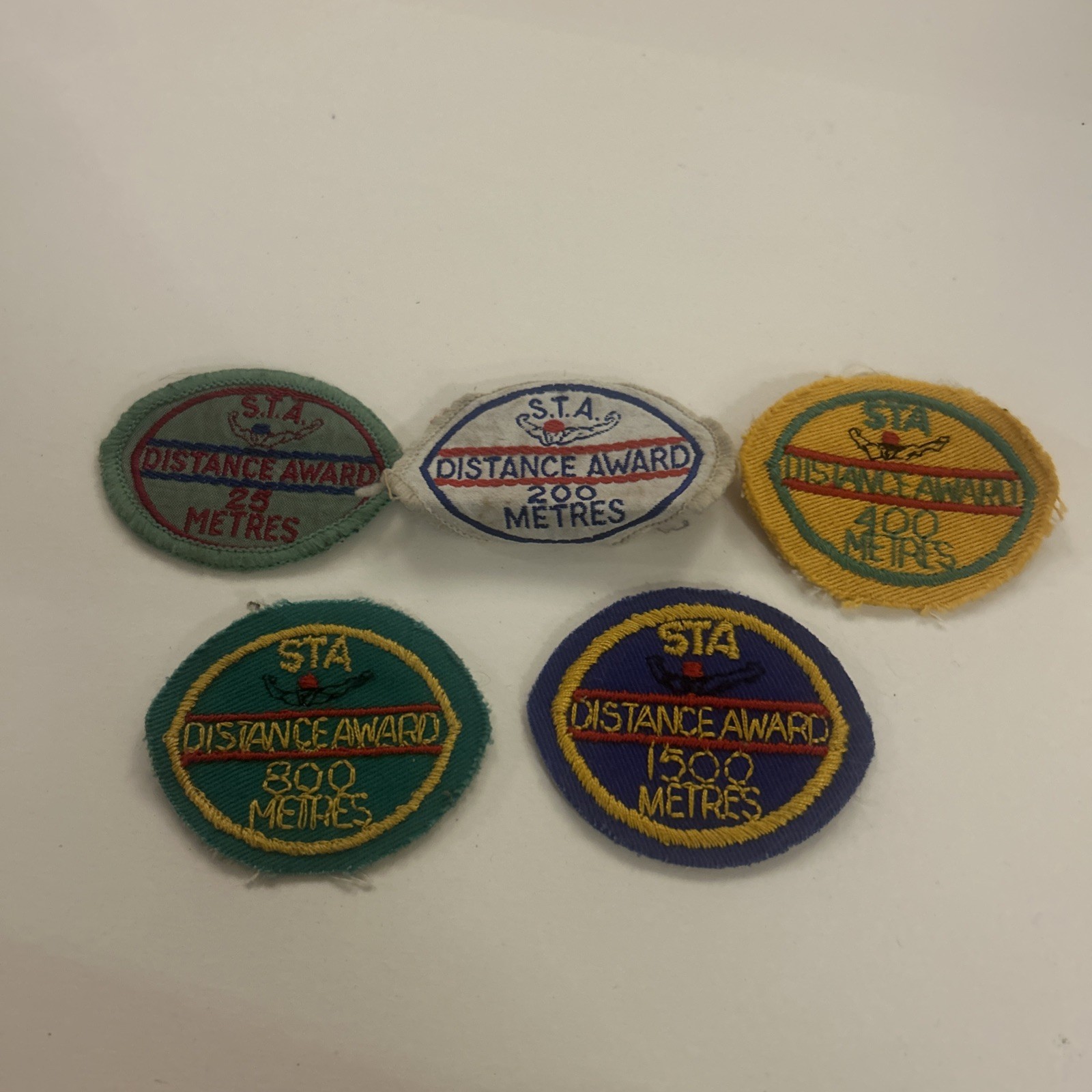 Vintage International STA Swimming Badges Job Lot 25m, 200m, 400m 800m and 1500m