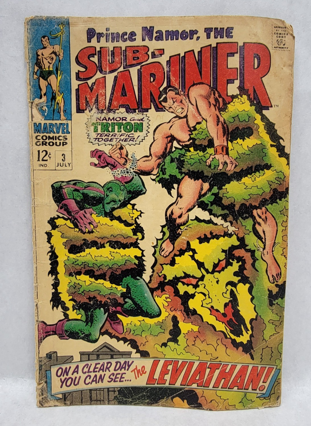 SUB-MARINER #3 - July 1968 Marvel Comics - John Buscema Cover