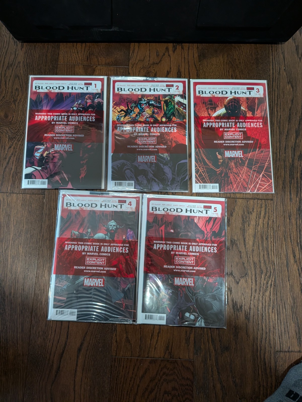 Marvel Blood Hunt # 1-5 Complete Set Run, Red Band Polybag Sealed 2024