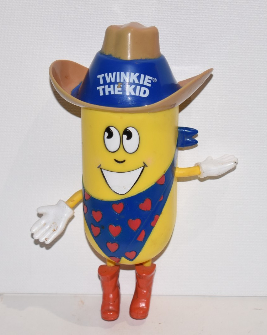 VINTAGE 2001 TWINKIE THE KID COWBOY TWINKIE HOLDER, FITS HOSTESS TWINKIES