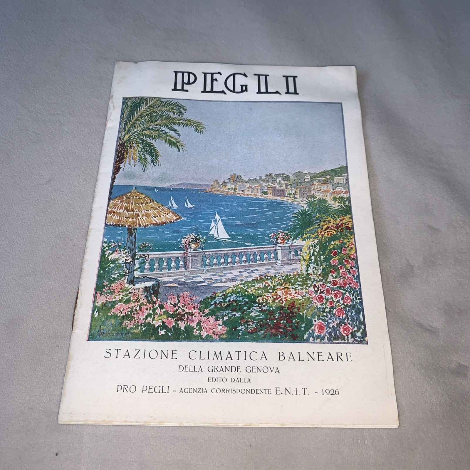 PEGLI Genoa 1926 guide brochure - 16 pages photos 
