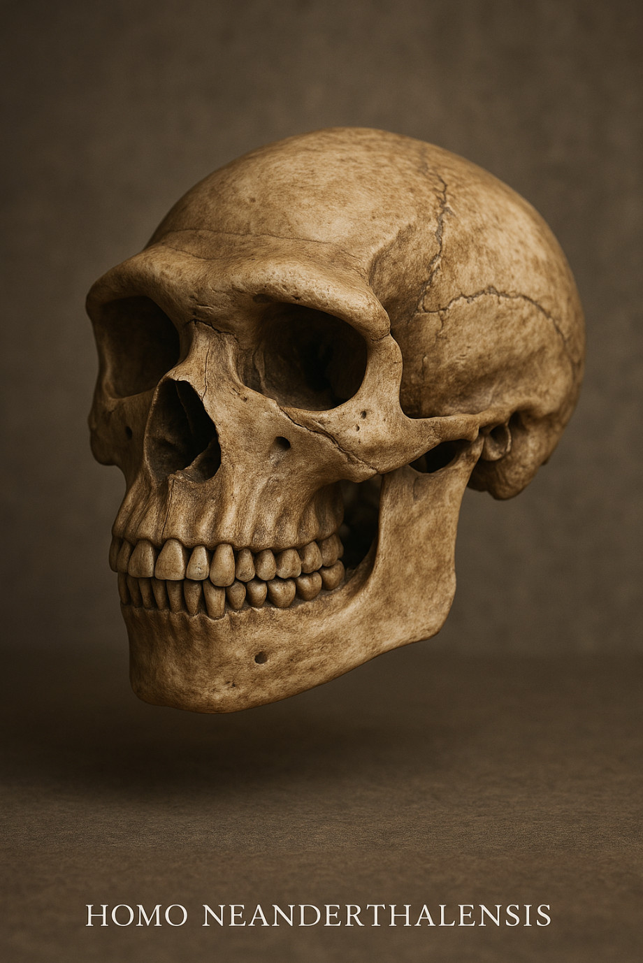 Neanderthal Skull Replica - Homo Neanderthalensis High Precision Prop 1:1