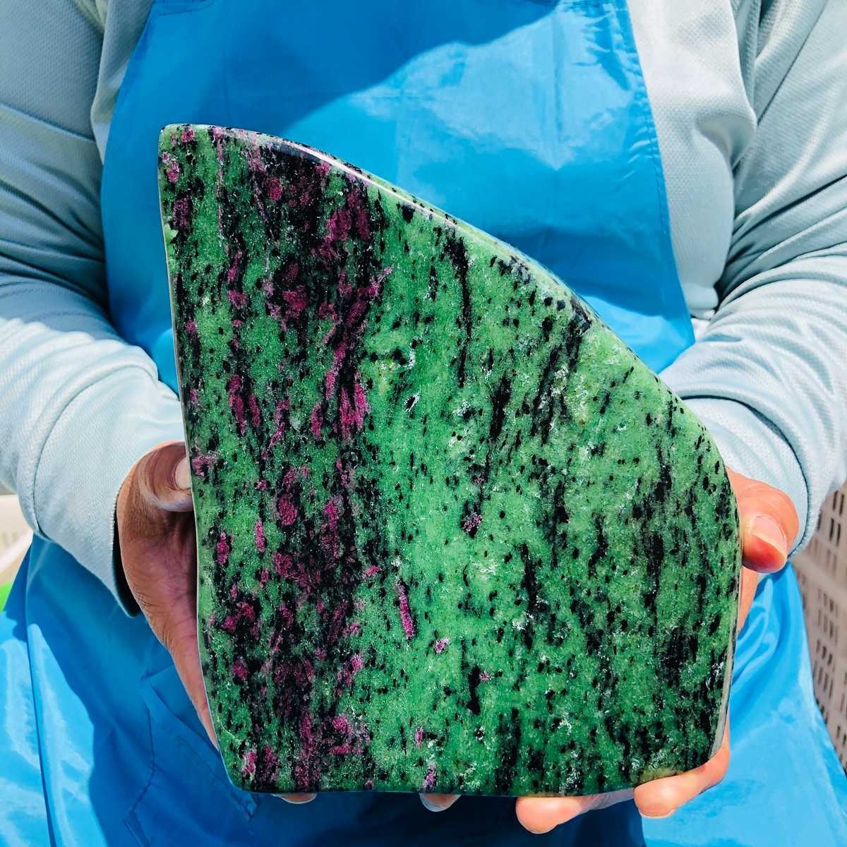 12.49LB Large Natural Ruby and emerald ore Quartz Crystal Healing Sample 5014