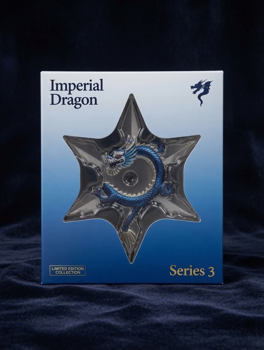 FAST🚚 Imperial Dragon Series # 3 .999 2 oz AVDP Copper Ninja Star 5000 Mintage
