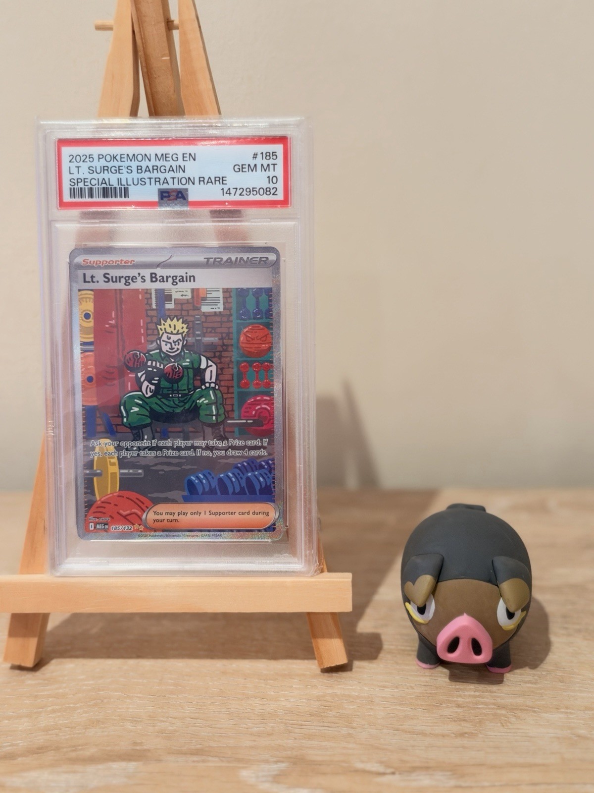 POKEMON 2025 MEGA EVOLUTION LT. SURGE\'S BARGAIN SIR 185 PSA 10