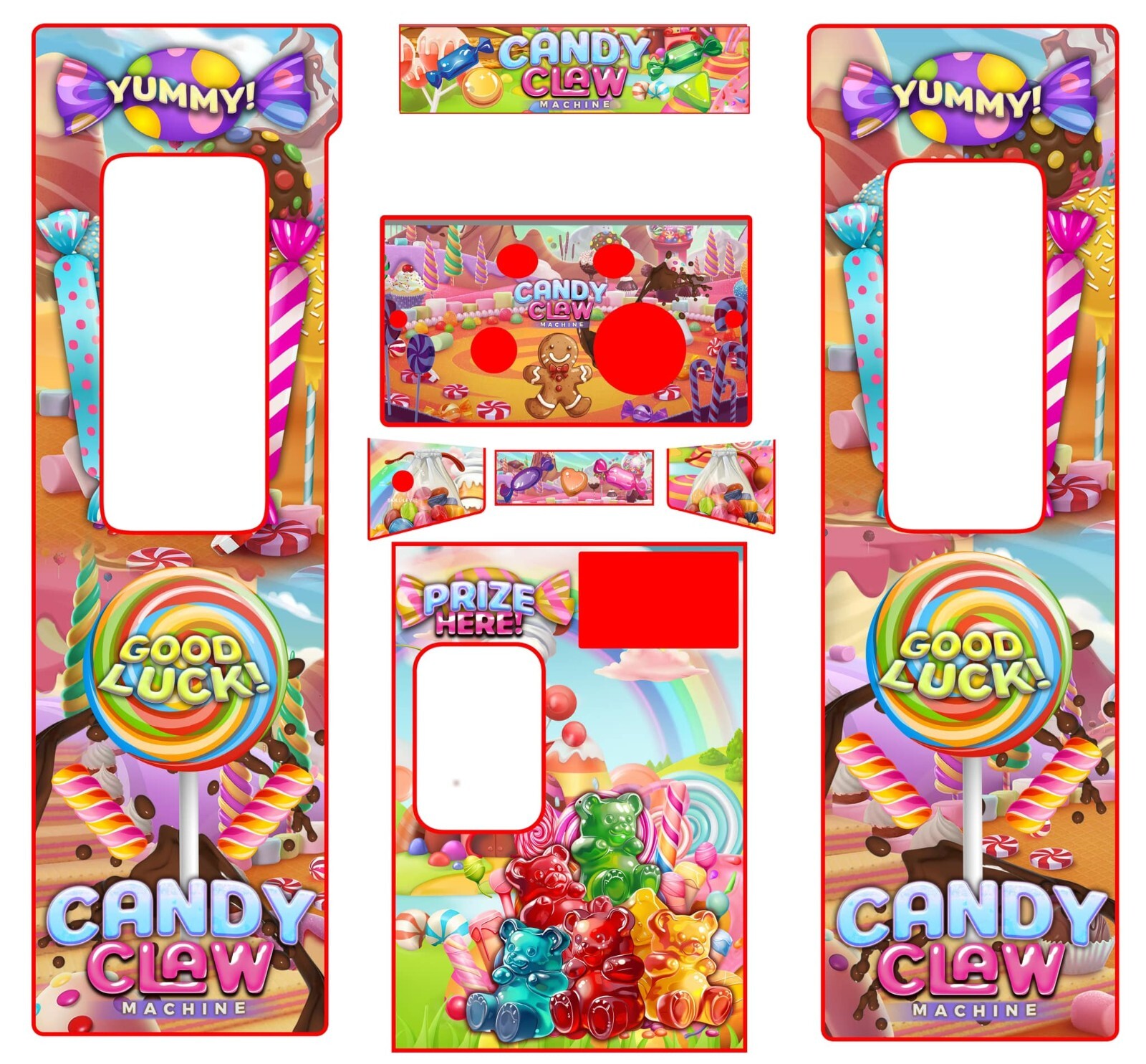 Arcade1up Claw Machine Candy Claw Wrap