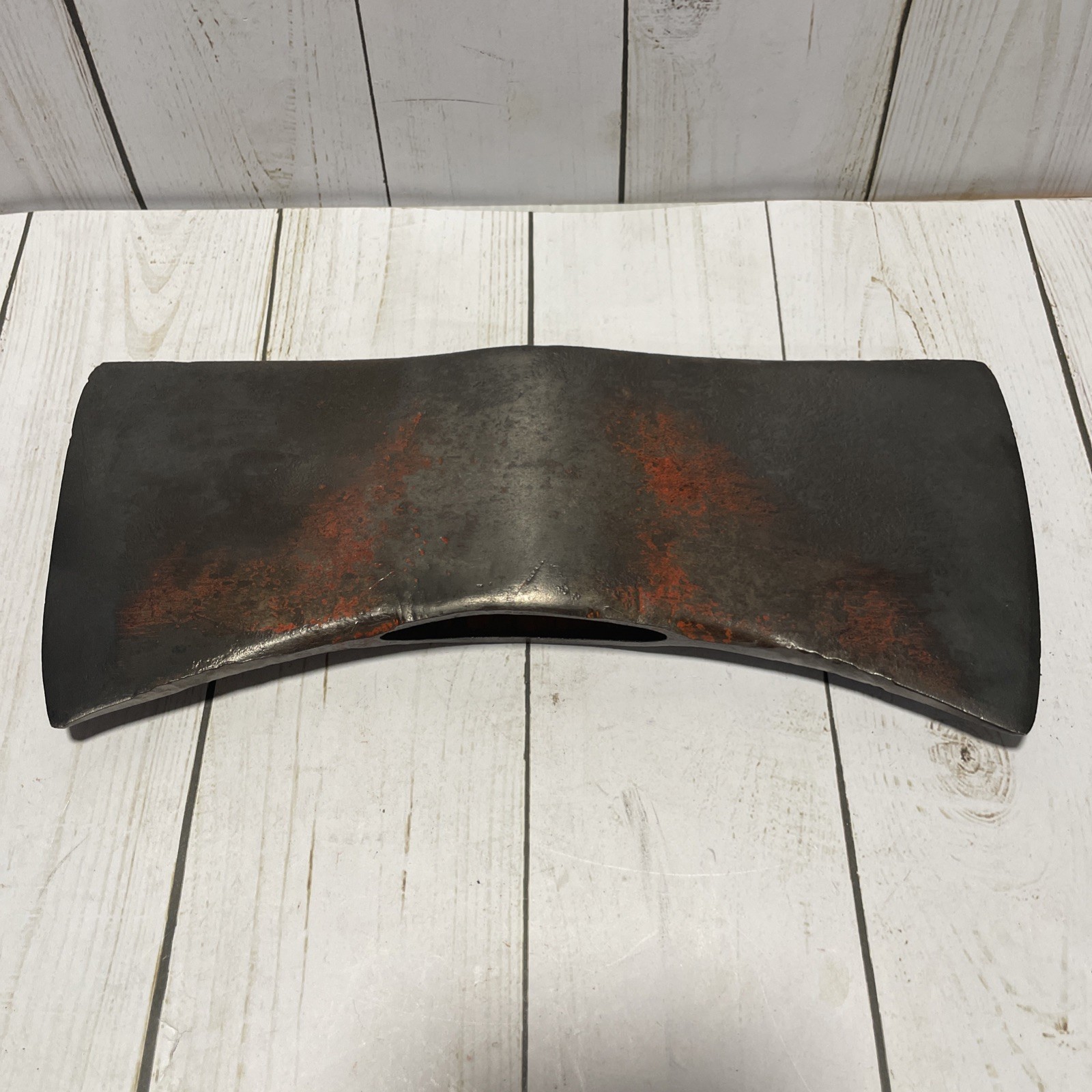 Vintage Bow Tie Double Bit Axe Head 3 1/2 Lbs Forged Steel Rustic Tool