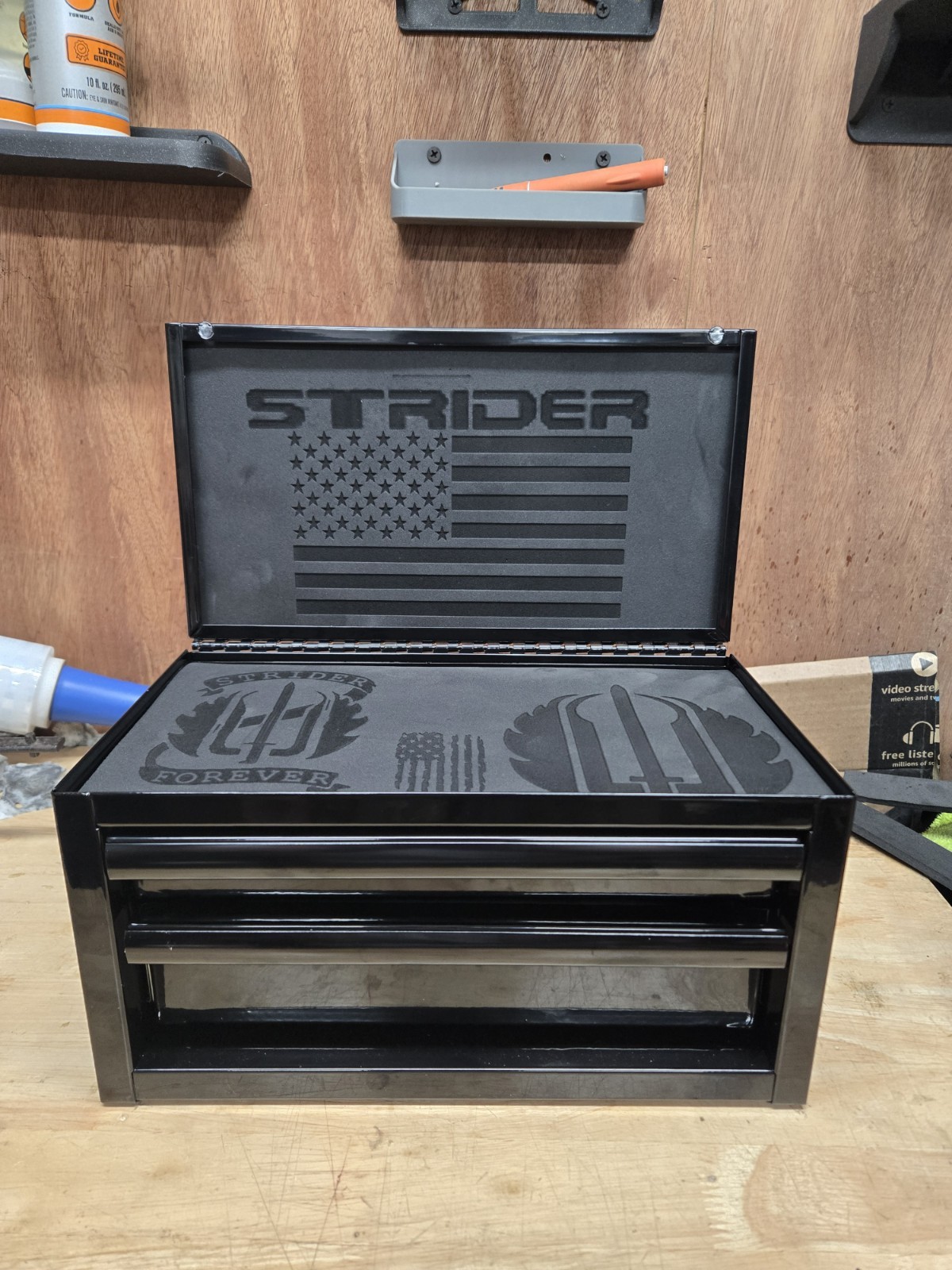 Strider  Knife Min Tool Box Custom Laser Engraved 