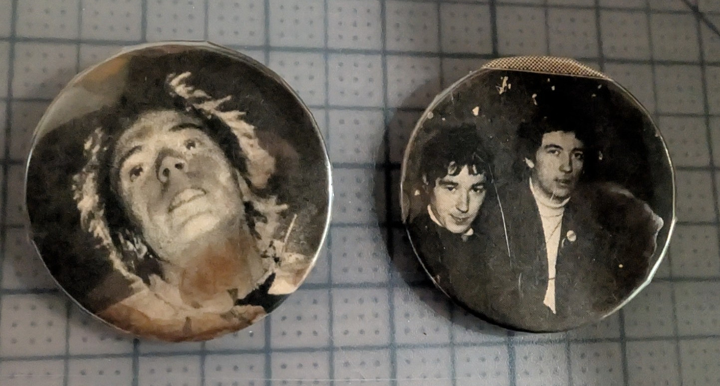 Vintage 70s Punk Rock Pinback Buttons Lot Johnny Rotten Sex Pistols & Buzzcock