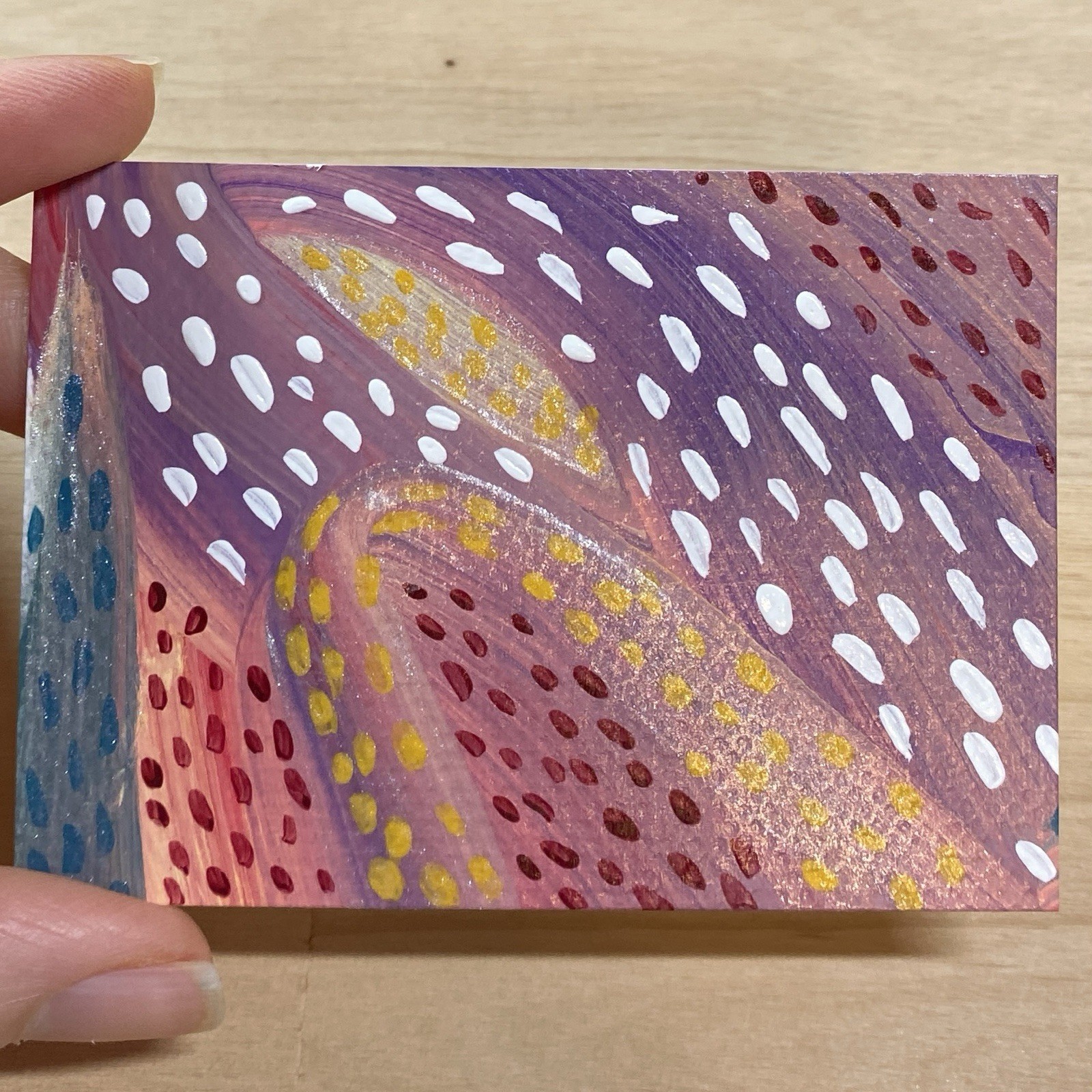 ACEO OOAK “Mystical” Original Painting, 2.5”x3.5” Mini Art, Signed
