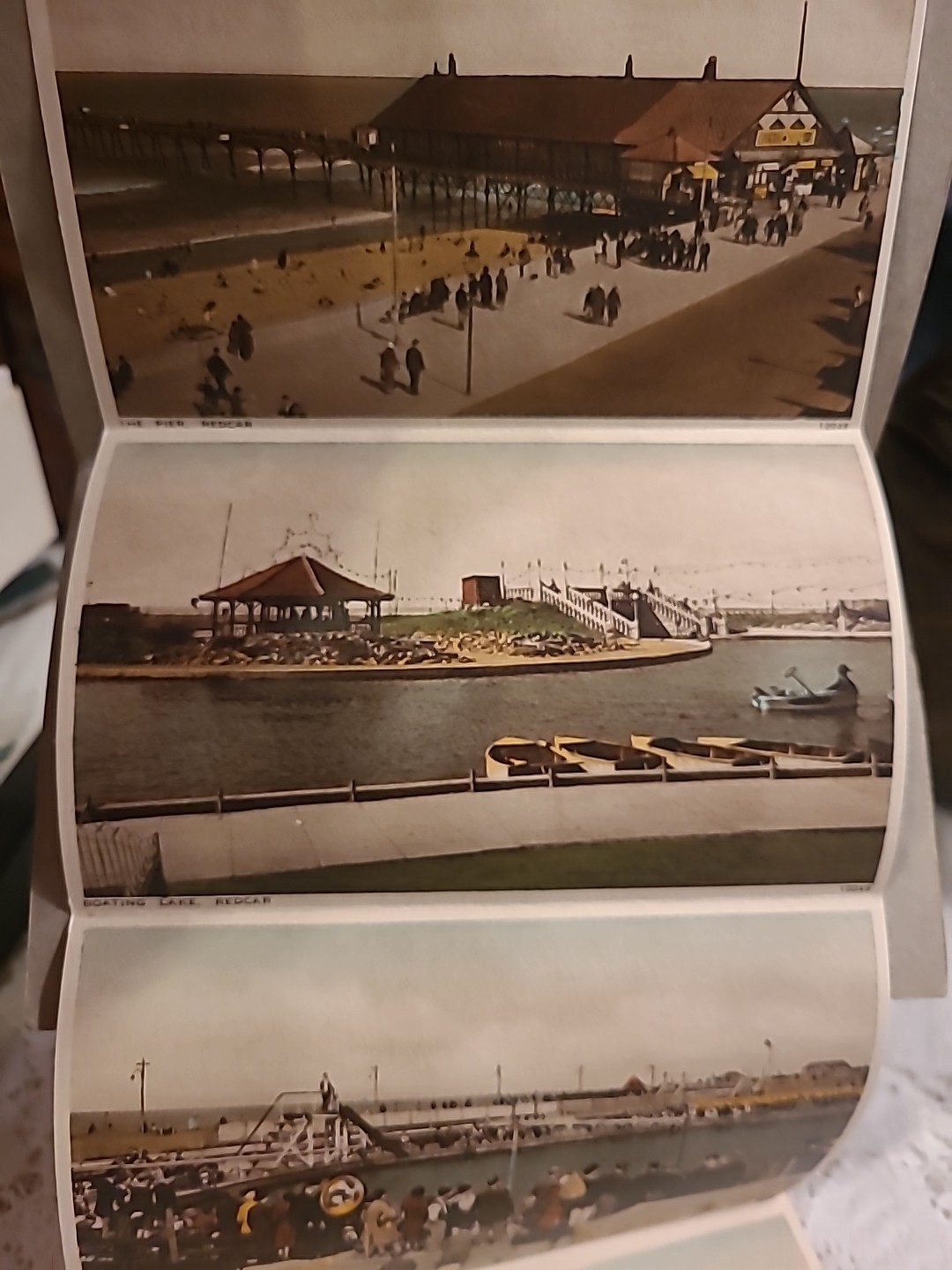 Postcard Vintage Gravure Letter Card Redcar England 6 View Souvenir
