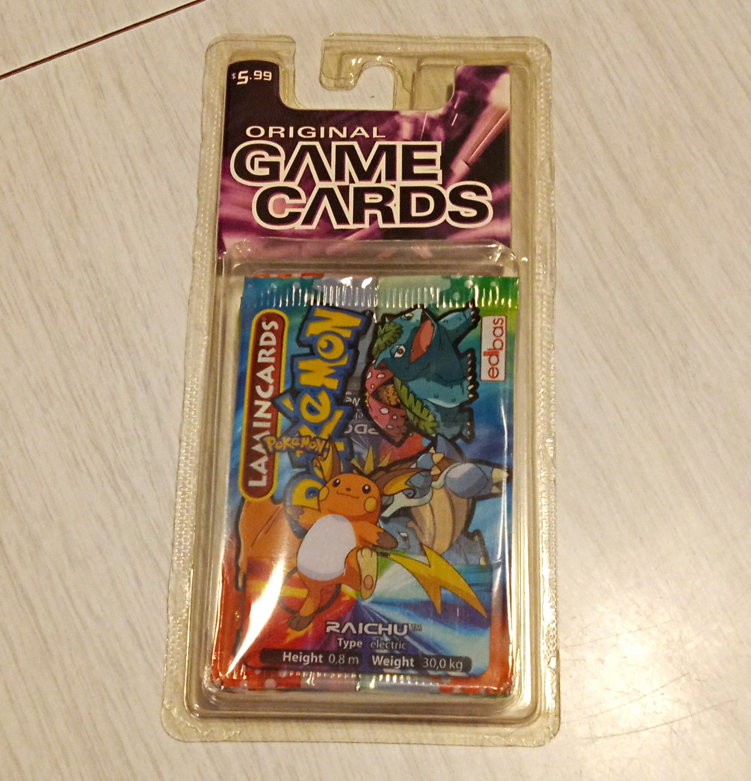 Pokemon Lamincards Rare 3-Pack Blister Sealed