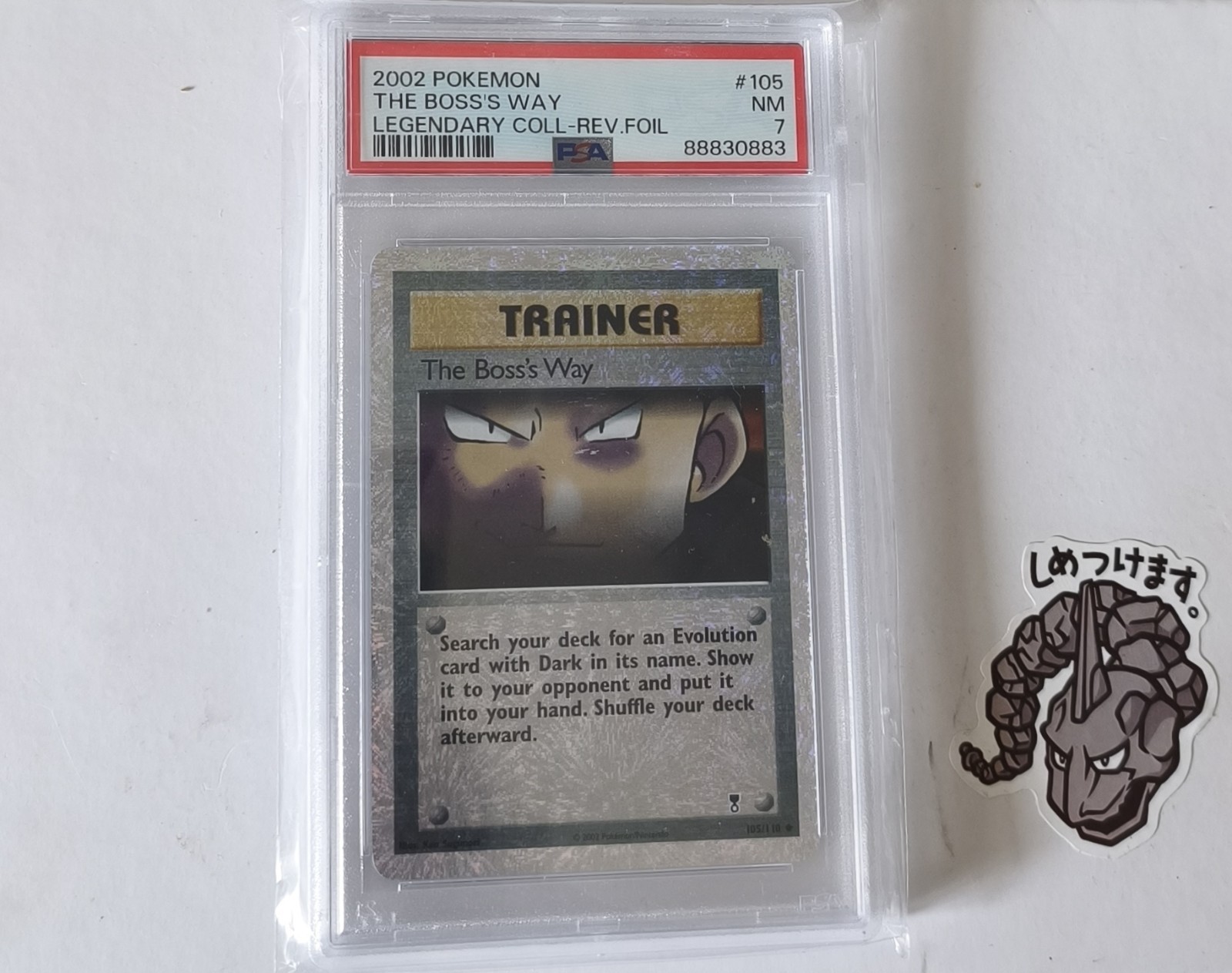 Pokemon PSA 7 The Boss's Way #105/110 Reverse Foil Legendary Collection 2002 Eng