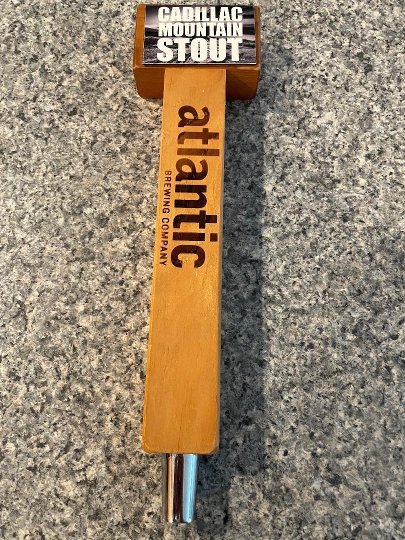 Atlantic Brewing Co~Cadillac Mountain Stout~Beer Tap Handle~Bar Harbor, Maine