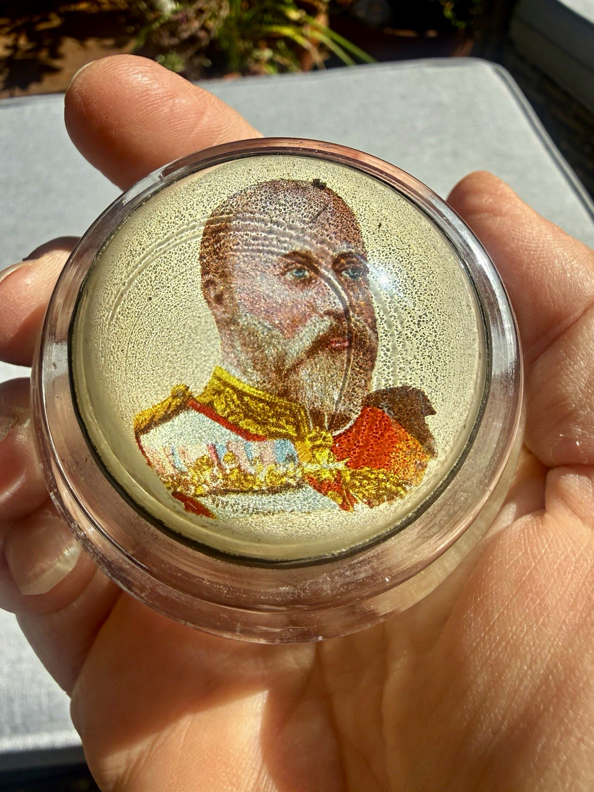 Antique King Edward VII Coronation Paperweight - British Royal Memorabilia, 1902