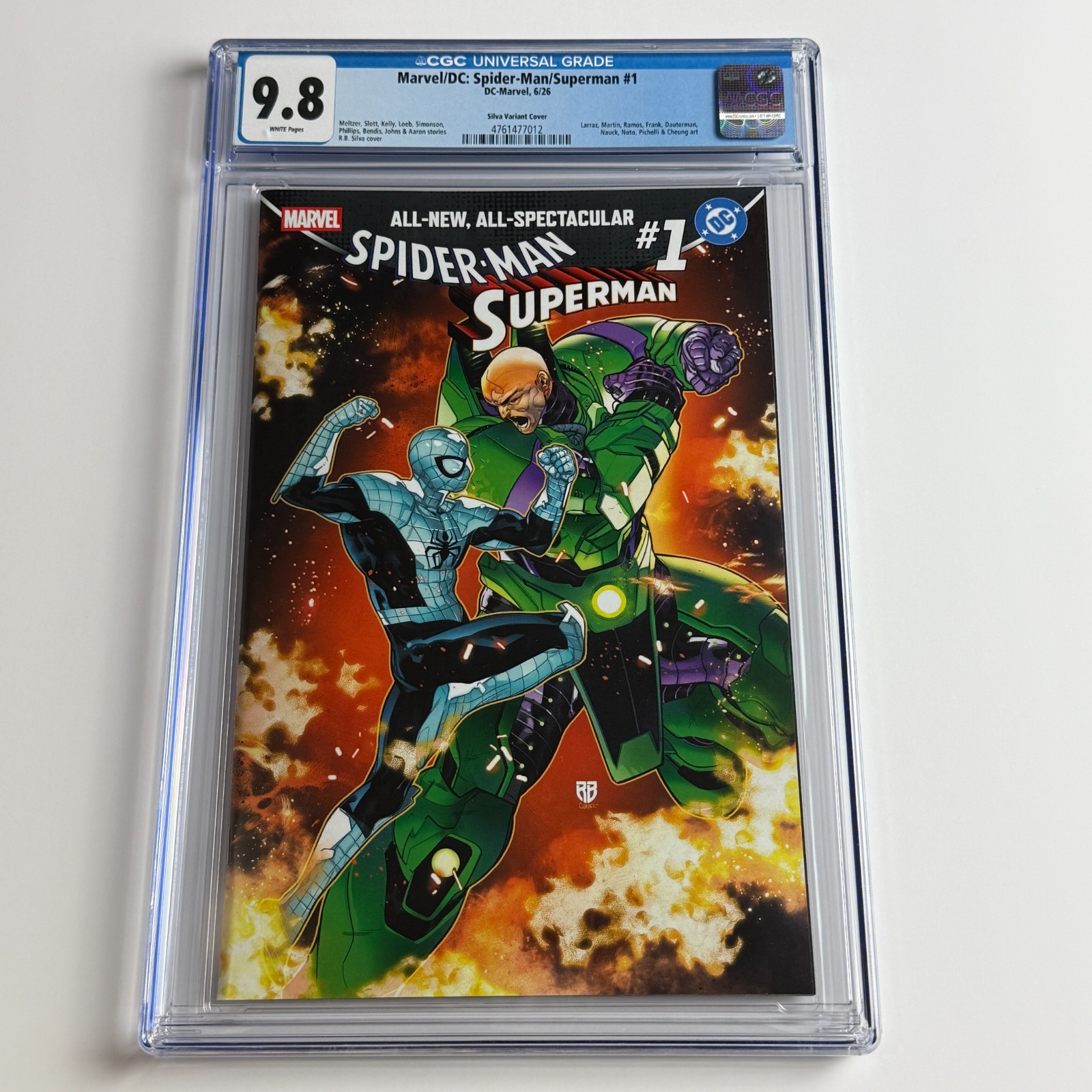 Marvel/DC: Spider-Man/Superman #1 CGC 9.8 R.B. Silva Variant LTD 3000
