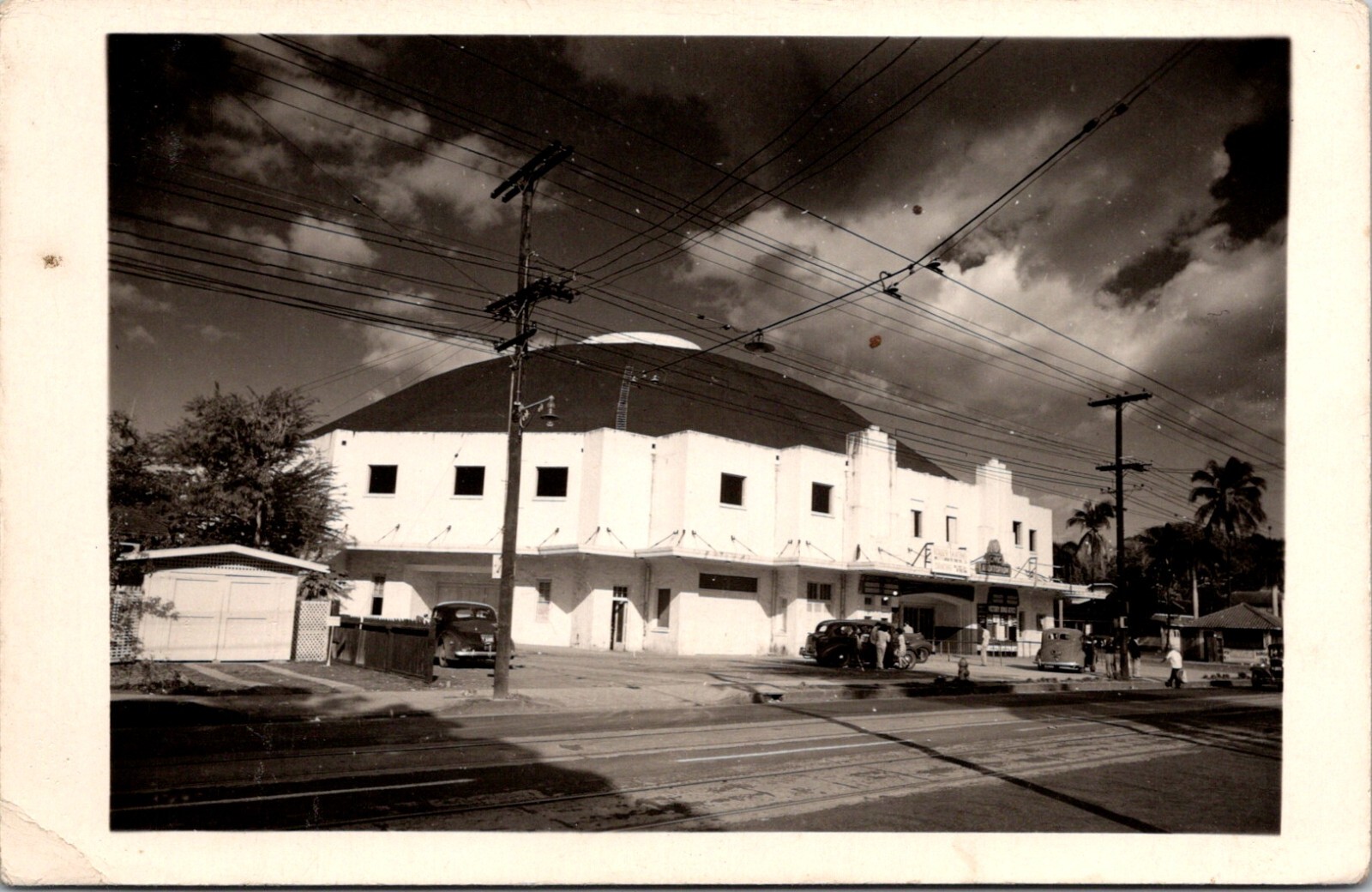 RPPC Postcard Civic Auditorium 1314 King Street 1933-1974 Honolulu Hawaii  23232
