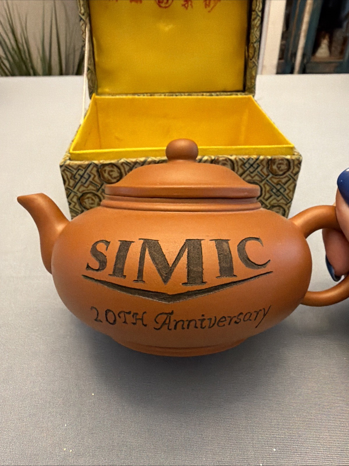 Vintage Chinese Tea Pot Yixing Clay Teapot In Box  SIMIC GALLERIES