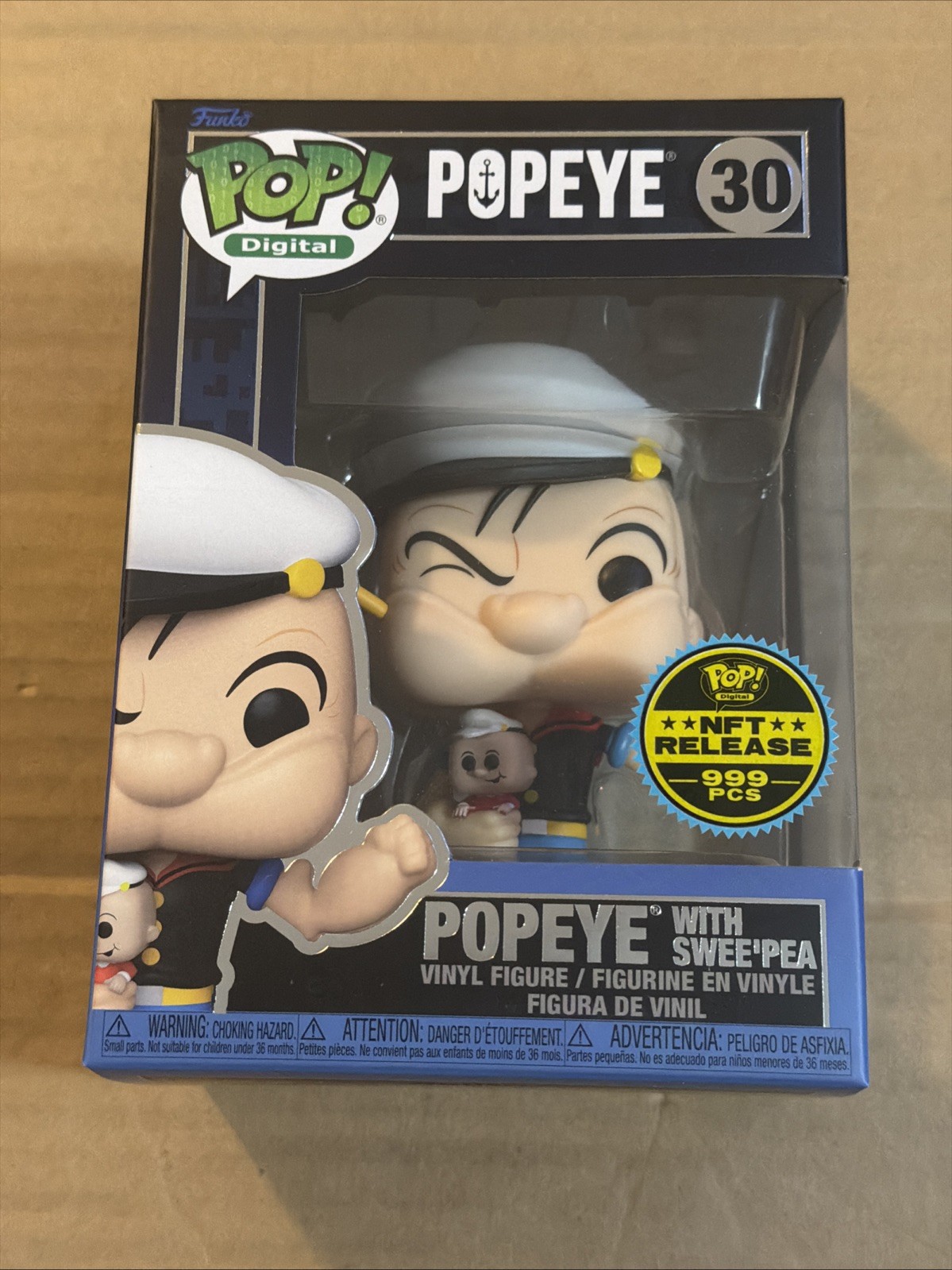 Funko POP Popeye #30 Popeye with Swee’Pea (Digital Exc.) LE999 W/ Hardstack
