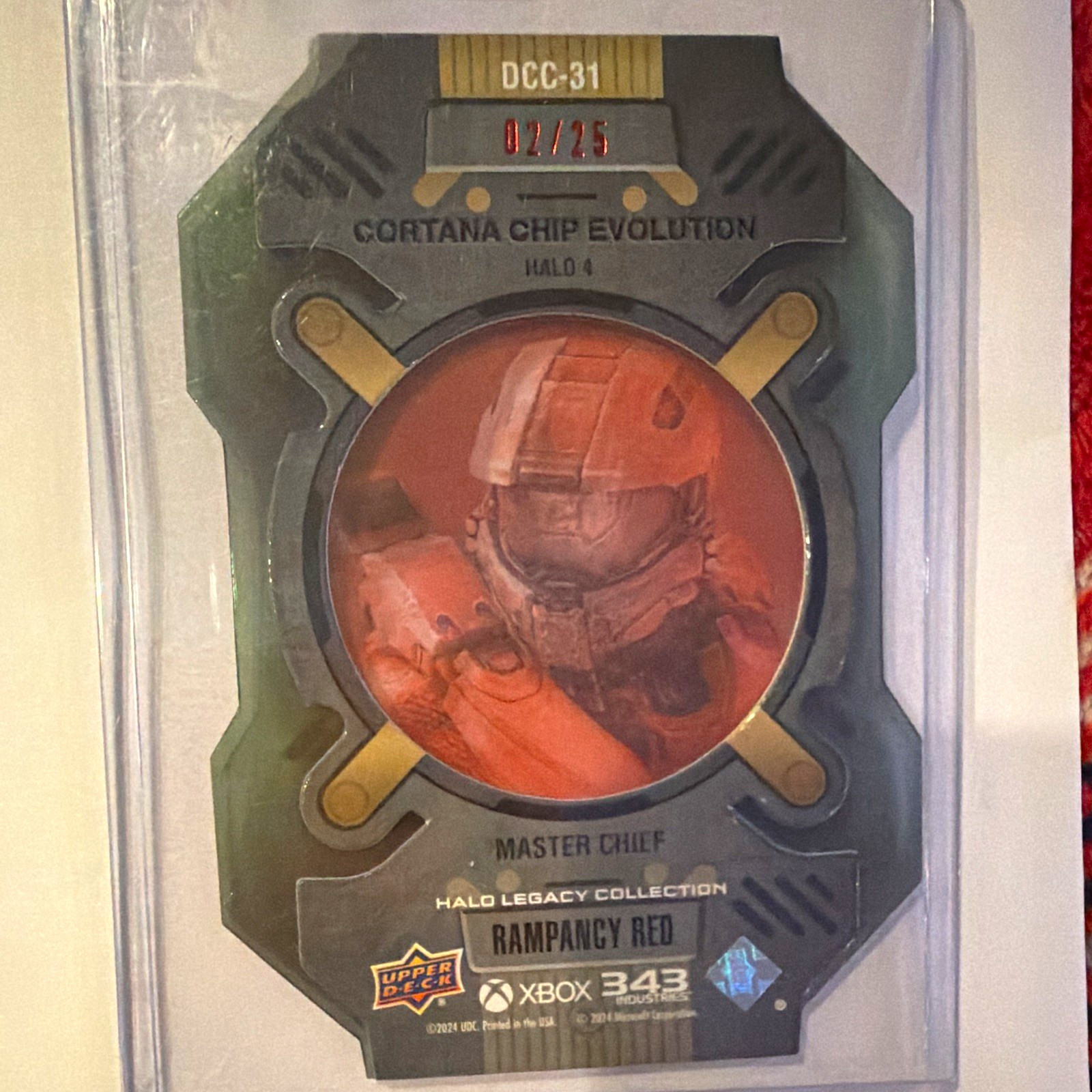 Upper Deck 2020 Halo Legacy Cortana Chip Evolution DCC-31 Rampancy Red 02/25
