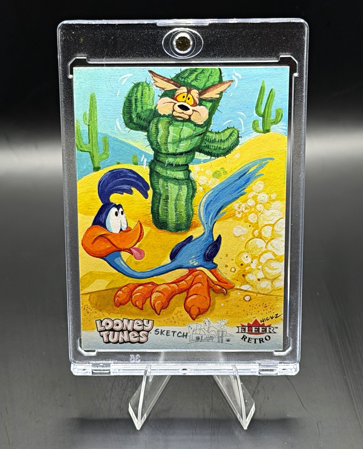 2024 Fleer Retro Looney Tunes Dual Sketch 1/1 Road Runner Wile E. Coyote 📈🔥