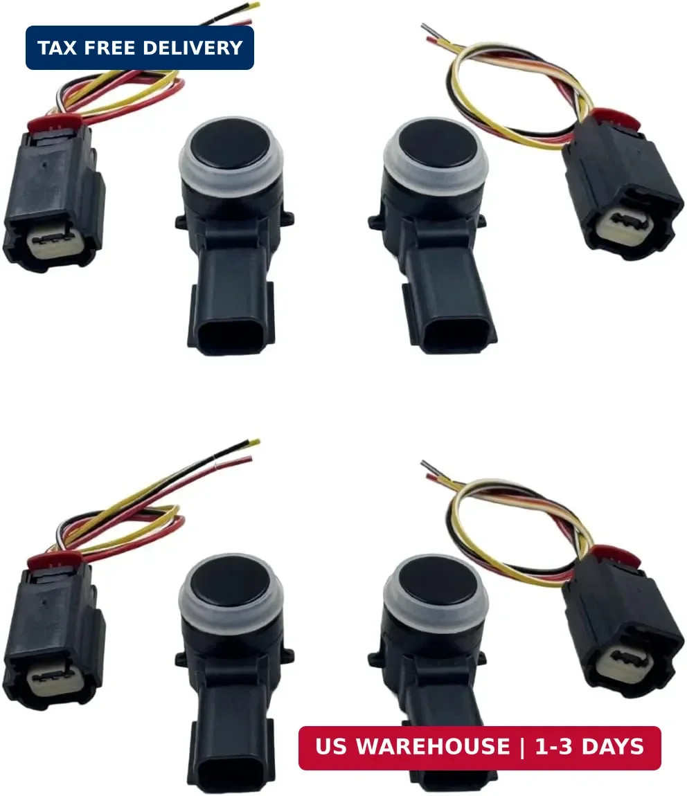 4Pcs Bumper Park Assist Object Sensor with Connector Fit for Cadillac for Chevy