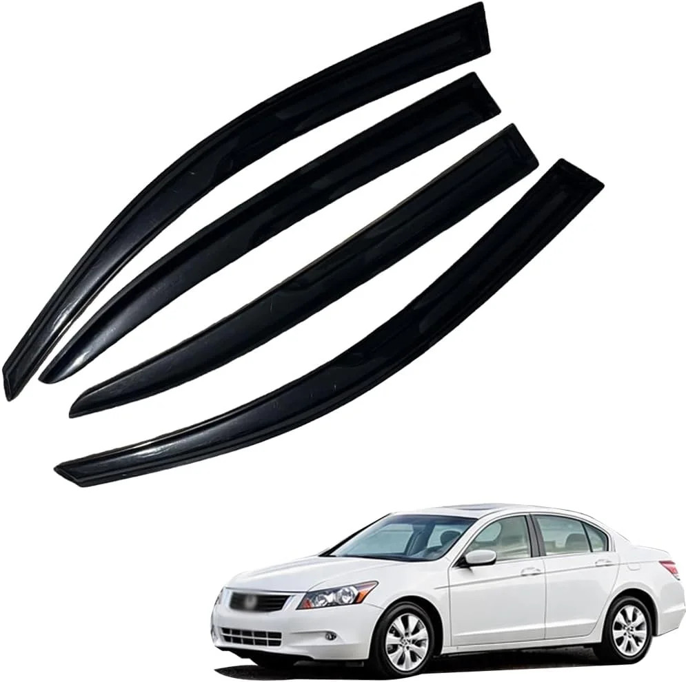 4PCS Rain Guards Side Window Visor Vent Outside Mount Fits for Honda Accord 2008
