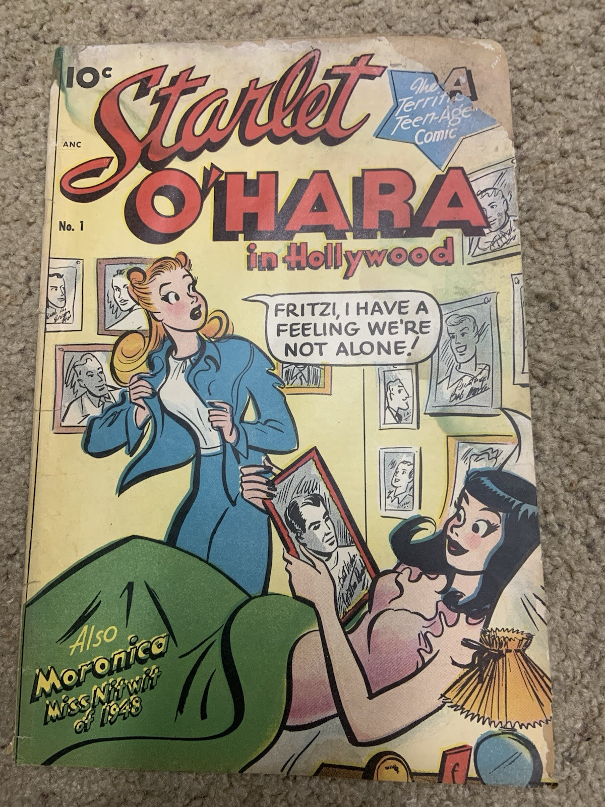 Starlet O\'Hara in Hollywood #1 Standard Comic 1948 Negligee Panels GGA  RARE