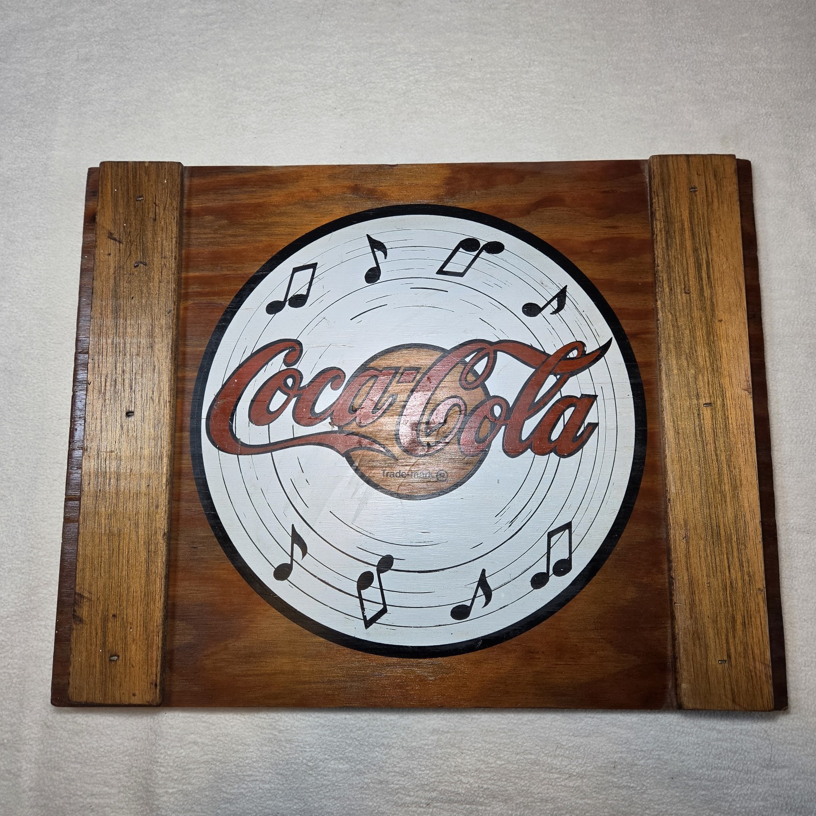 Vintage COCA-COLA Crate Lid Wall Art Wooden Sign 16\