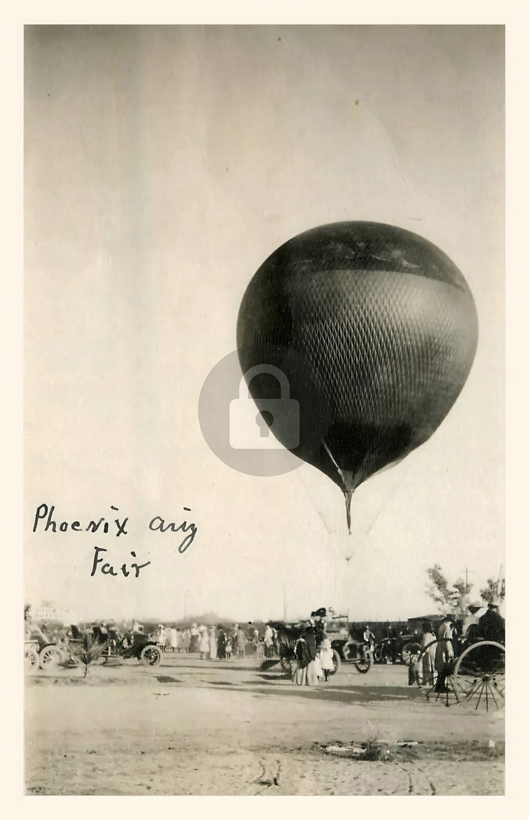 Phoenix AZ Arizona Hot Air Balloon at the Fair 1910s RPPC Photo Postcard COPY