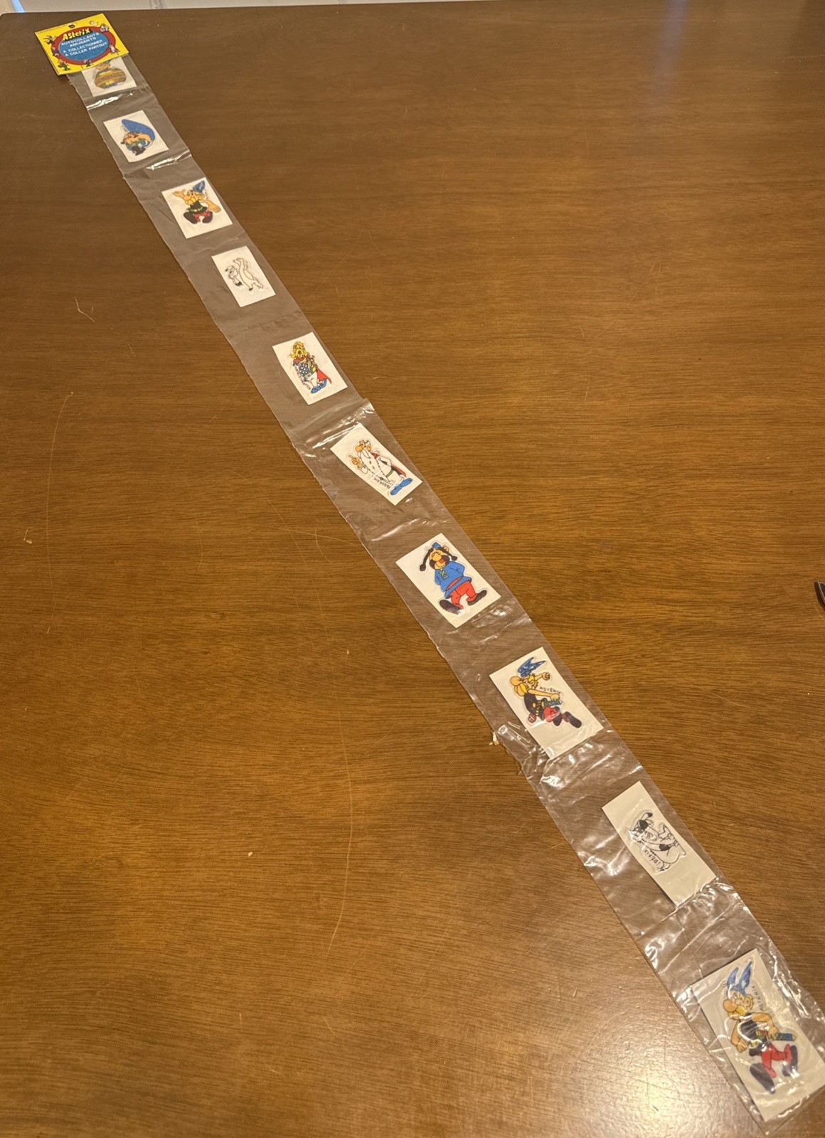 Vintage Asterix 1978 10pk Set Clip Strip Three Dimensional Stickers Rare