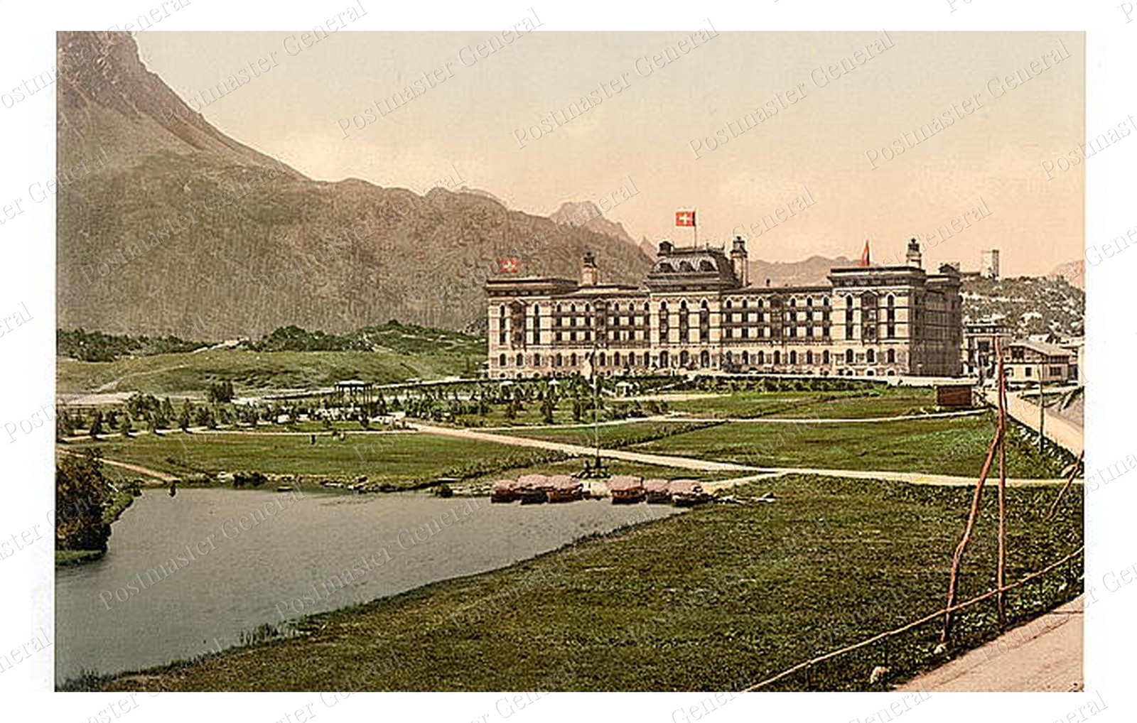 Upper Engadine Kursaal Hotel Standard Postcard COPY RPPC