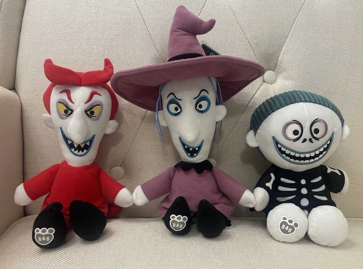 Build A Bear Lock Shock Barrel Plush Set Disney Nightmare Before Christmas New