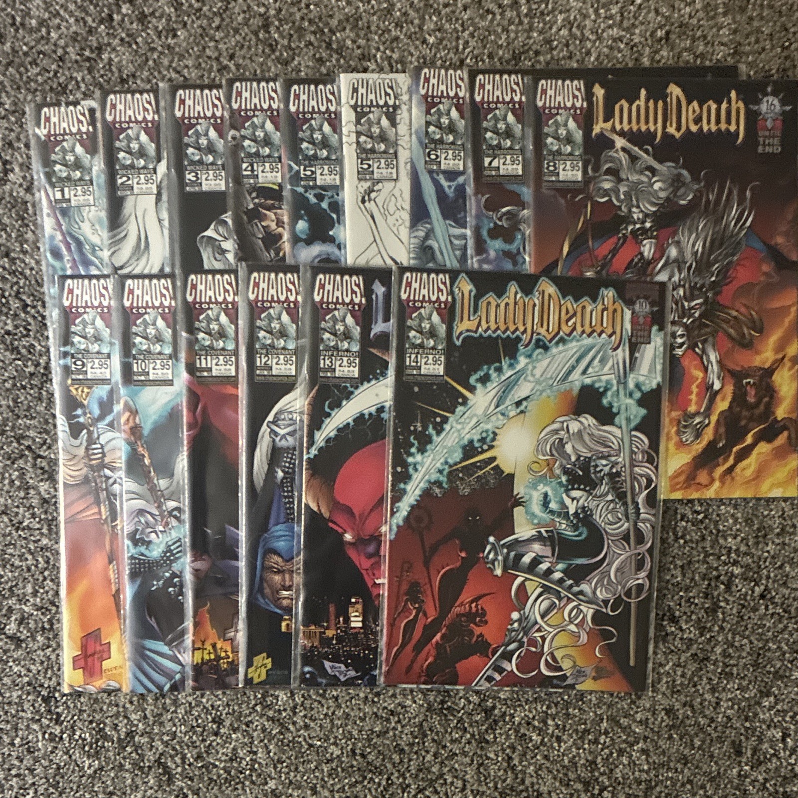 Chaos Comics Lady Death Comic Book Series (15) #’s 1-14 w/#5 variant